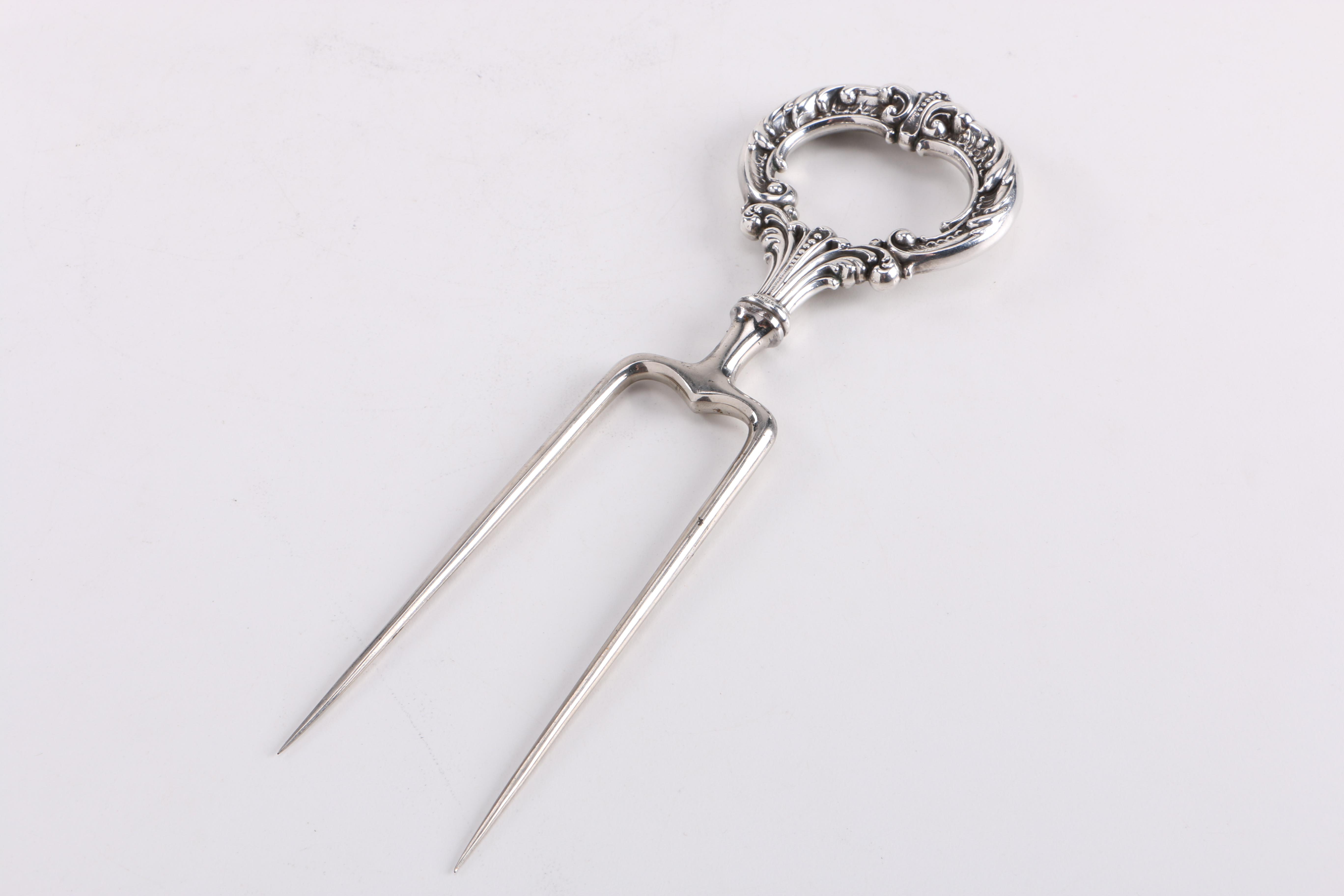 Sterling Silver Handled Roast Holder