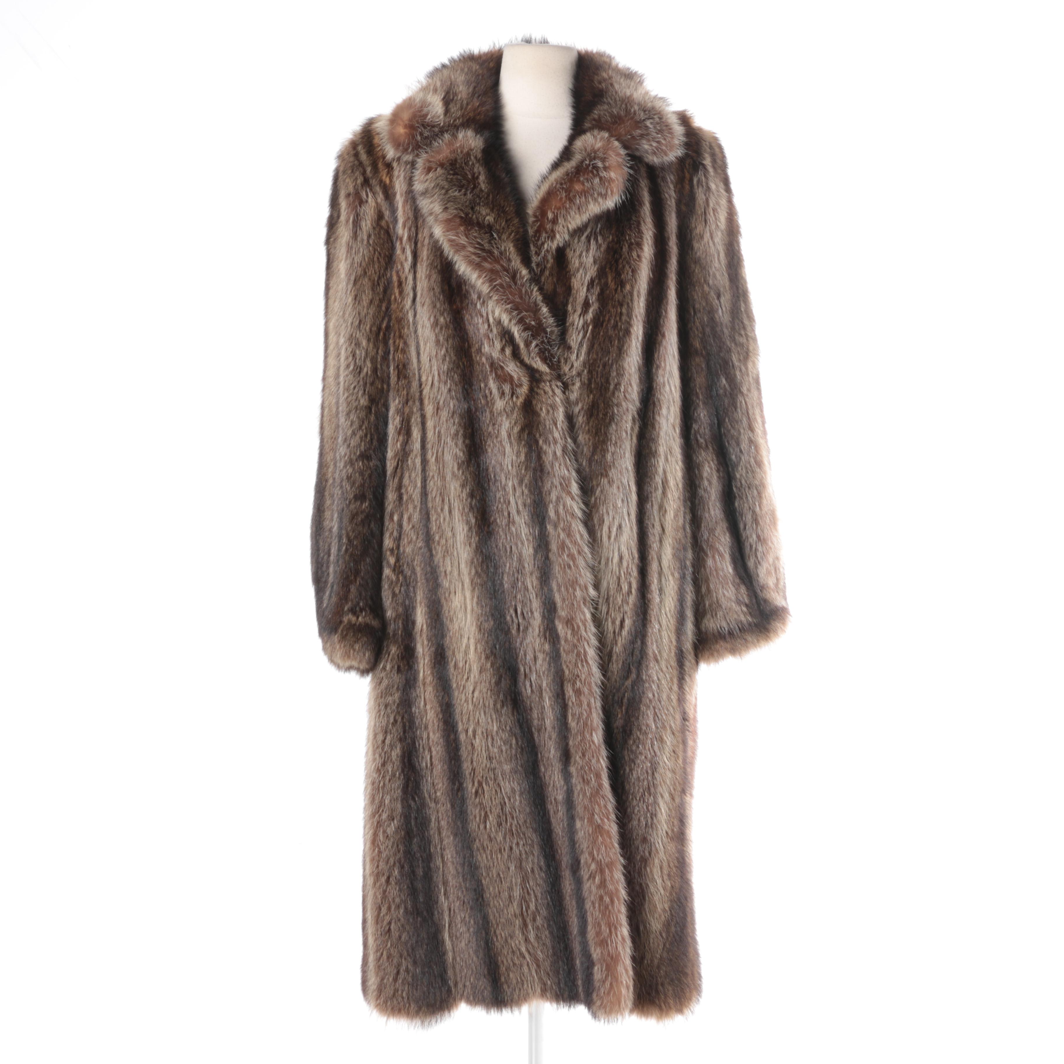 Full Length Raccoon Fur Coat