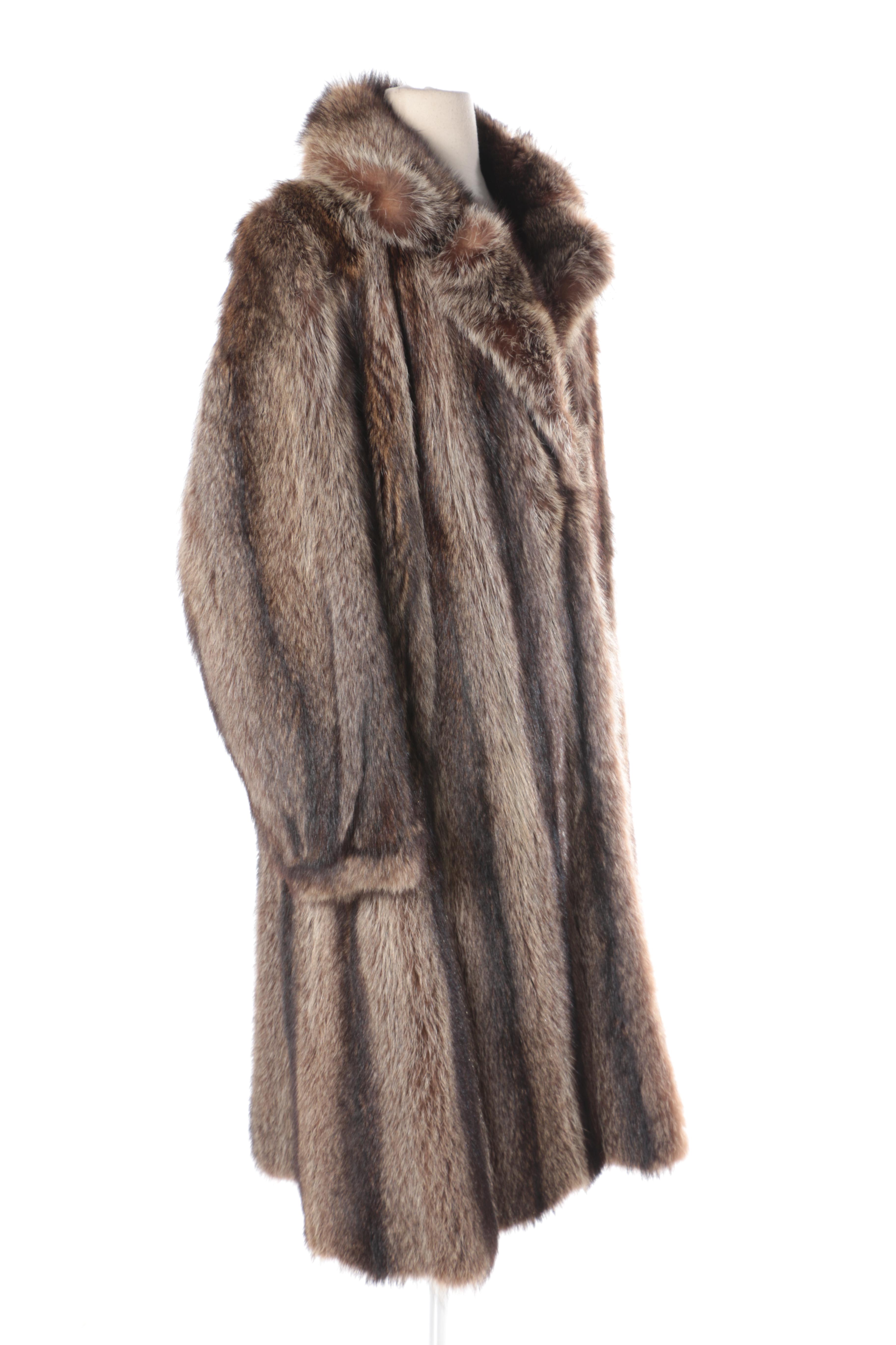 Full Length Raccoon Fur Coat