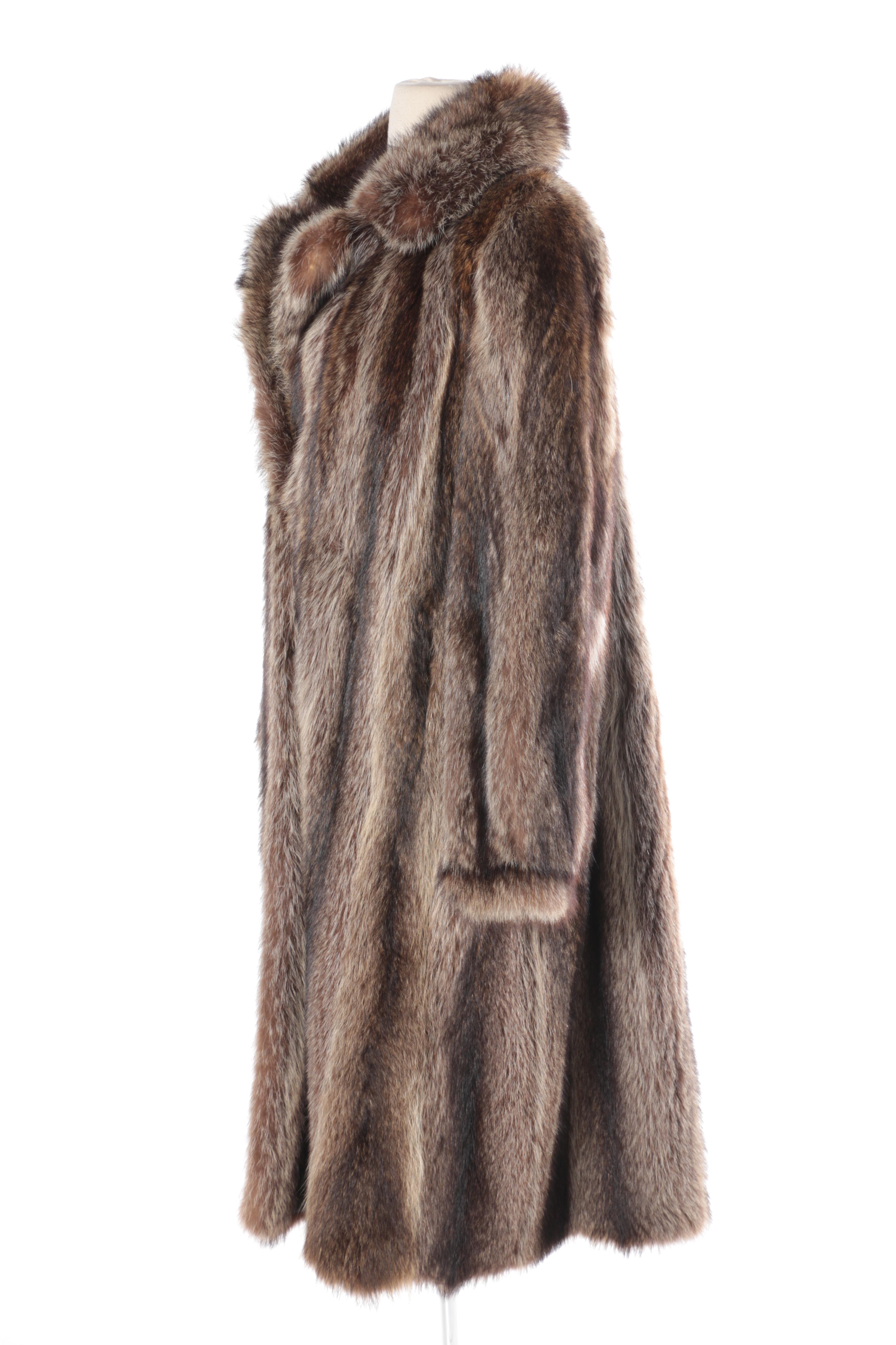 Full Length Raccoon Fur Coat