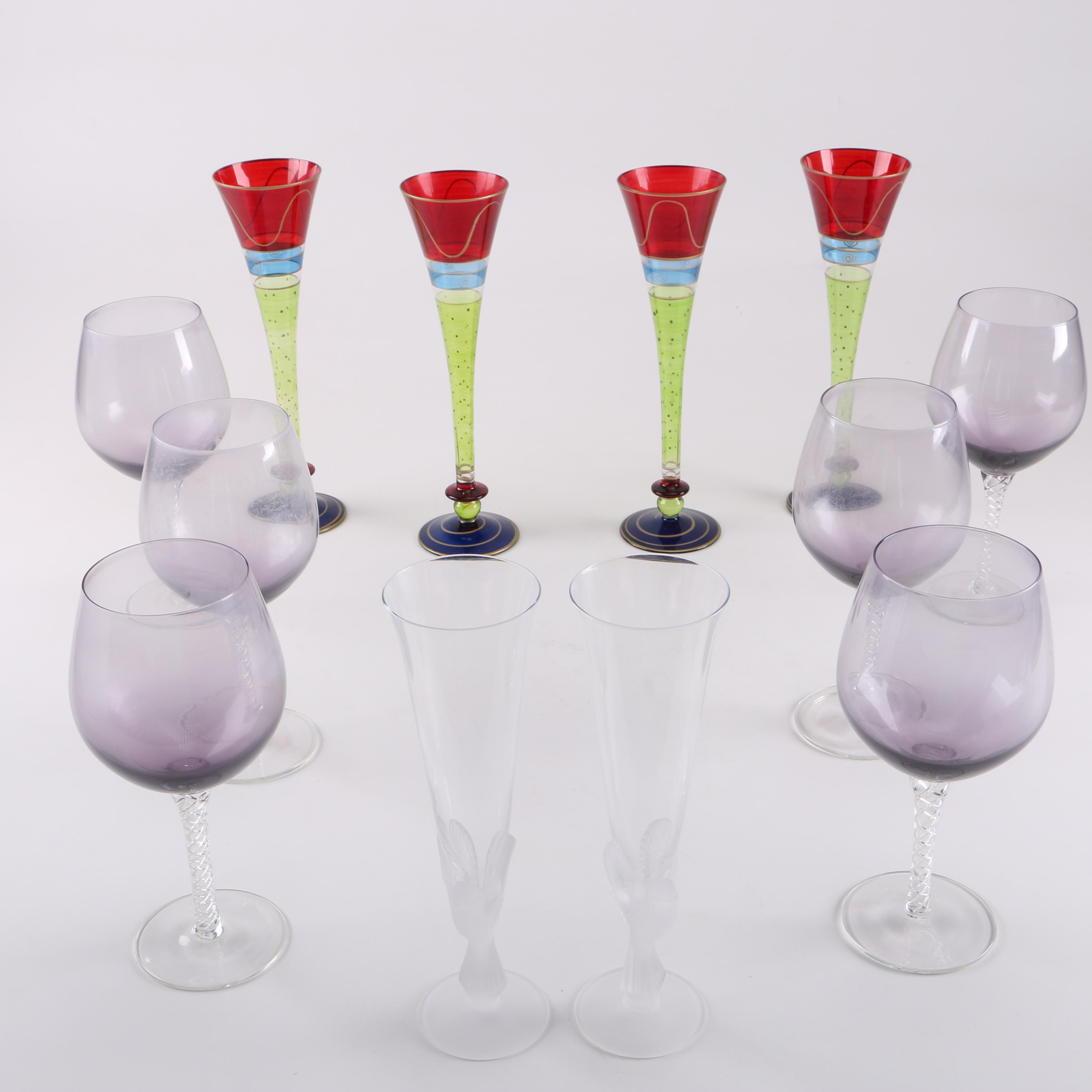 Wine Glasses and Champagne Flutes