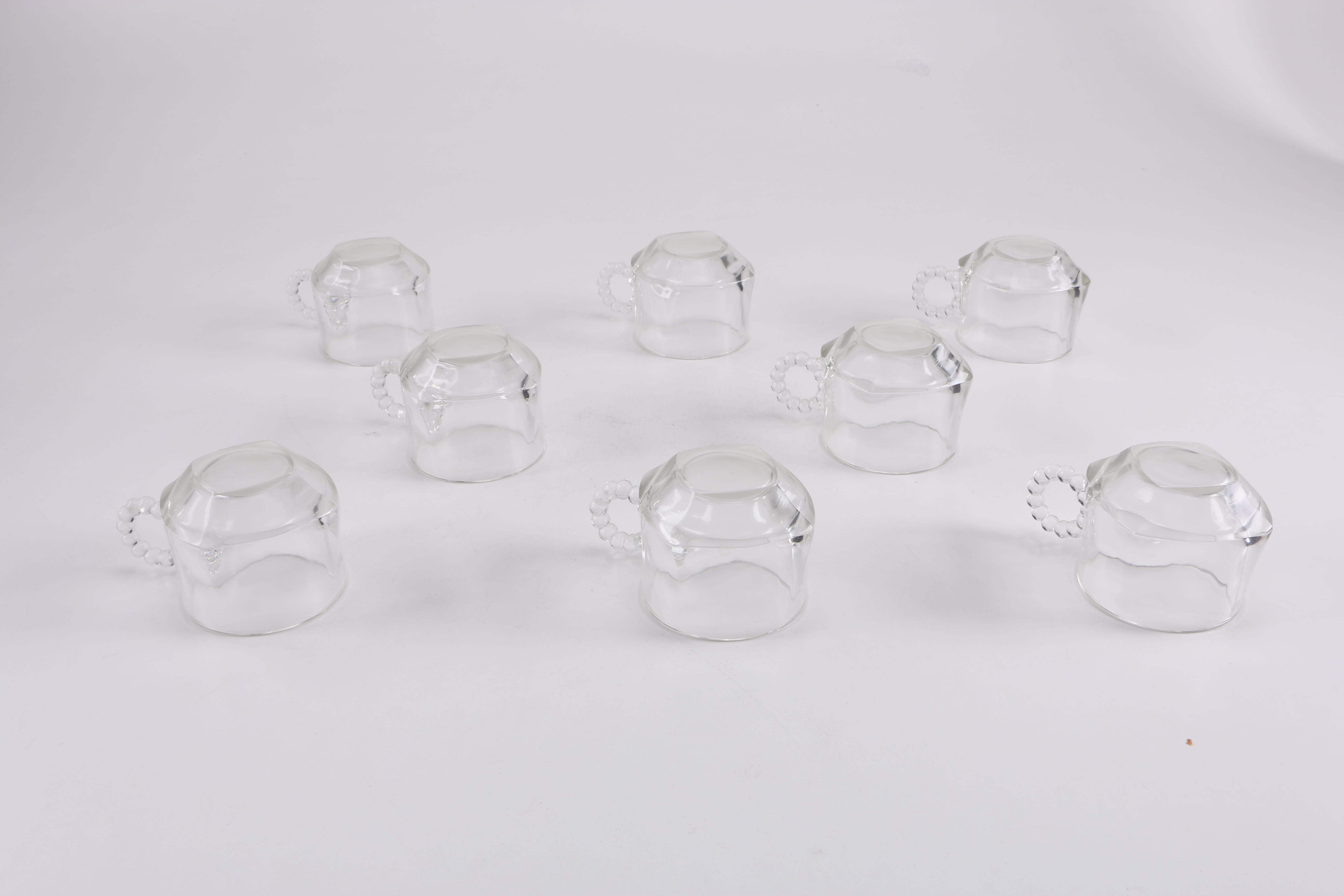 Set of Eight Snack Plates and Mugs