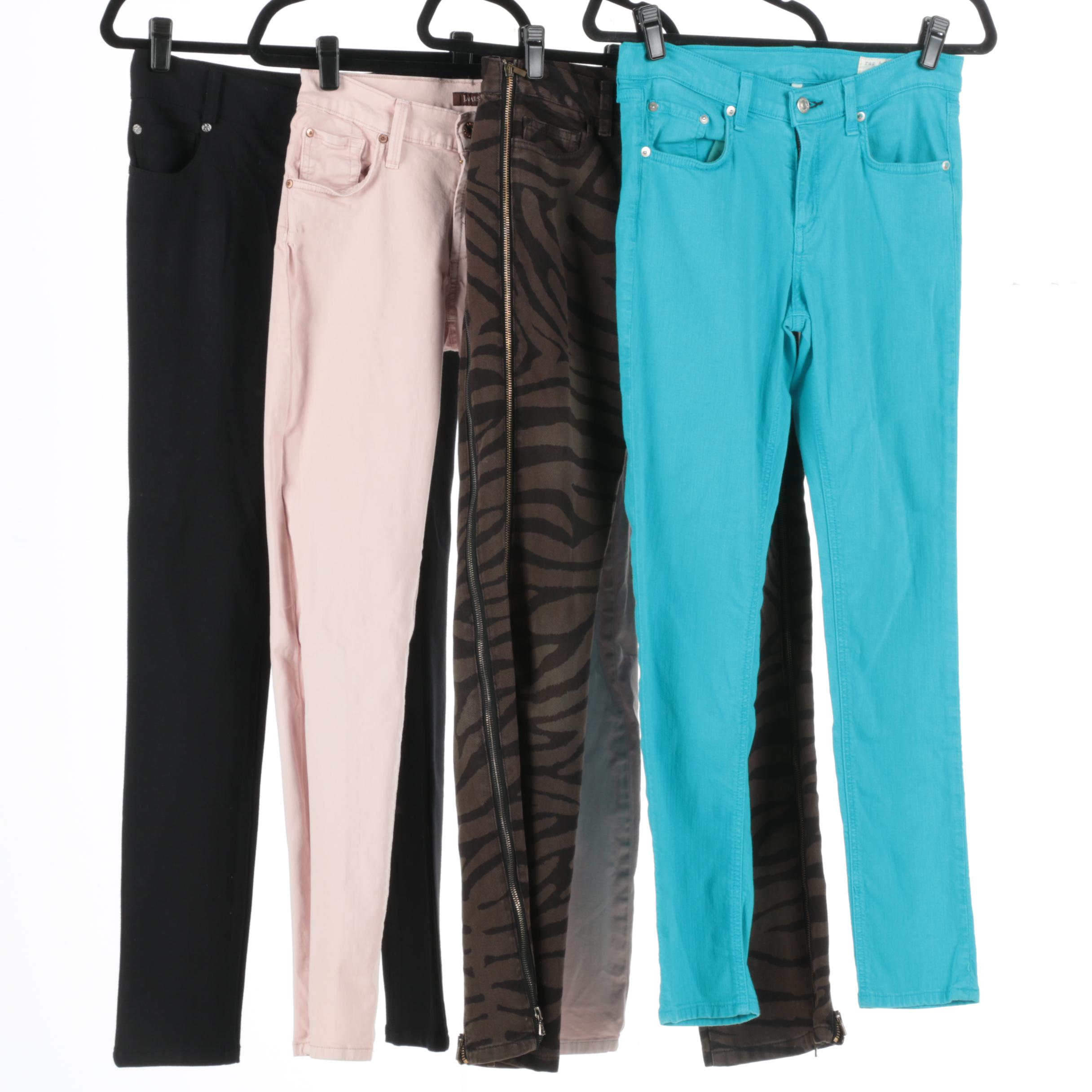 Four Pairs of Pants Including Tory Burch and Rag & Bone