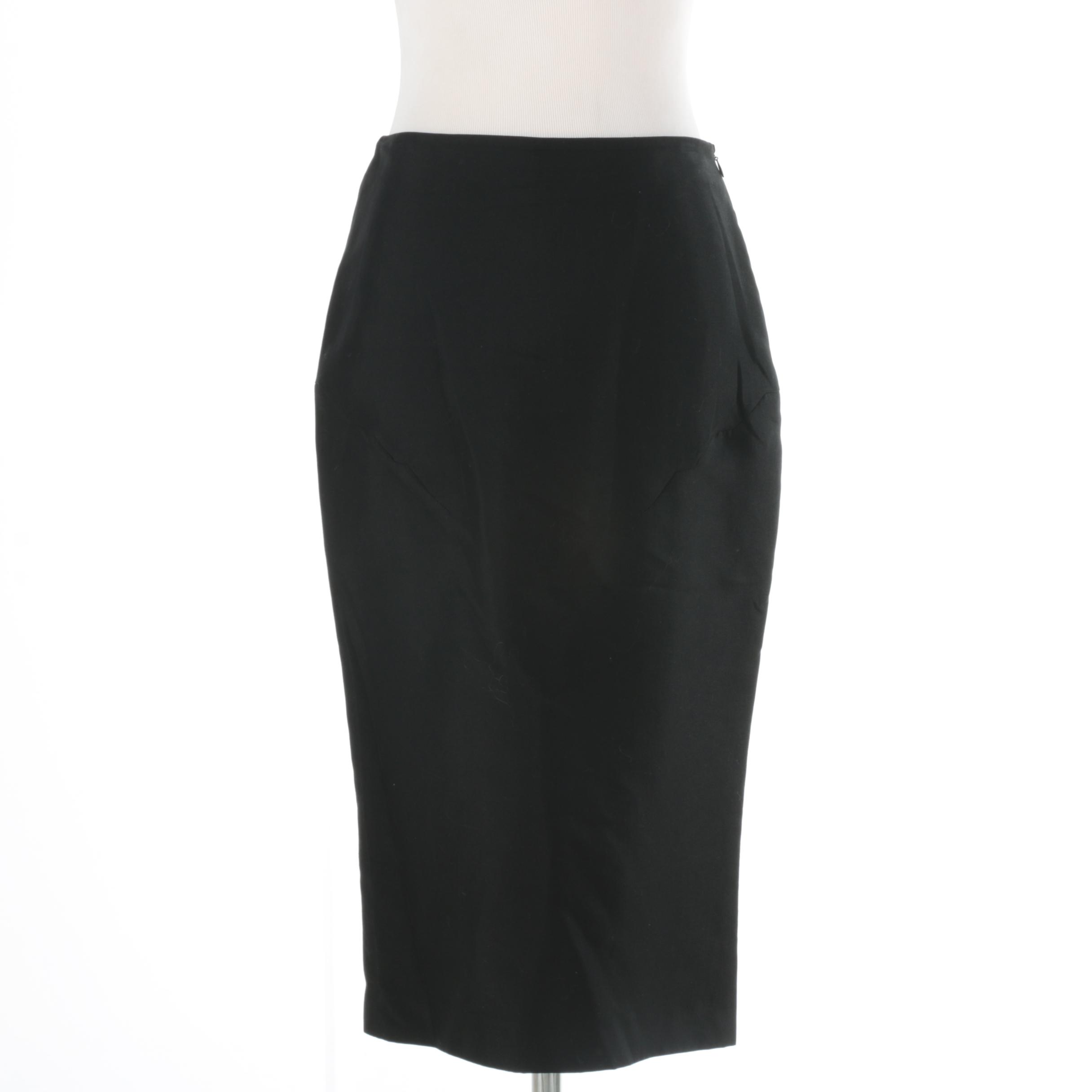 Prada Black Pencil Skirt
