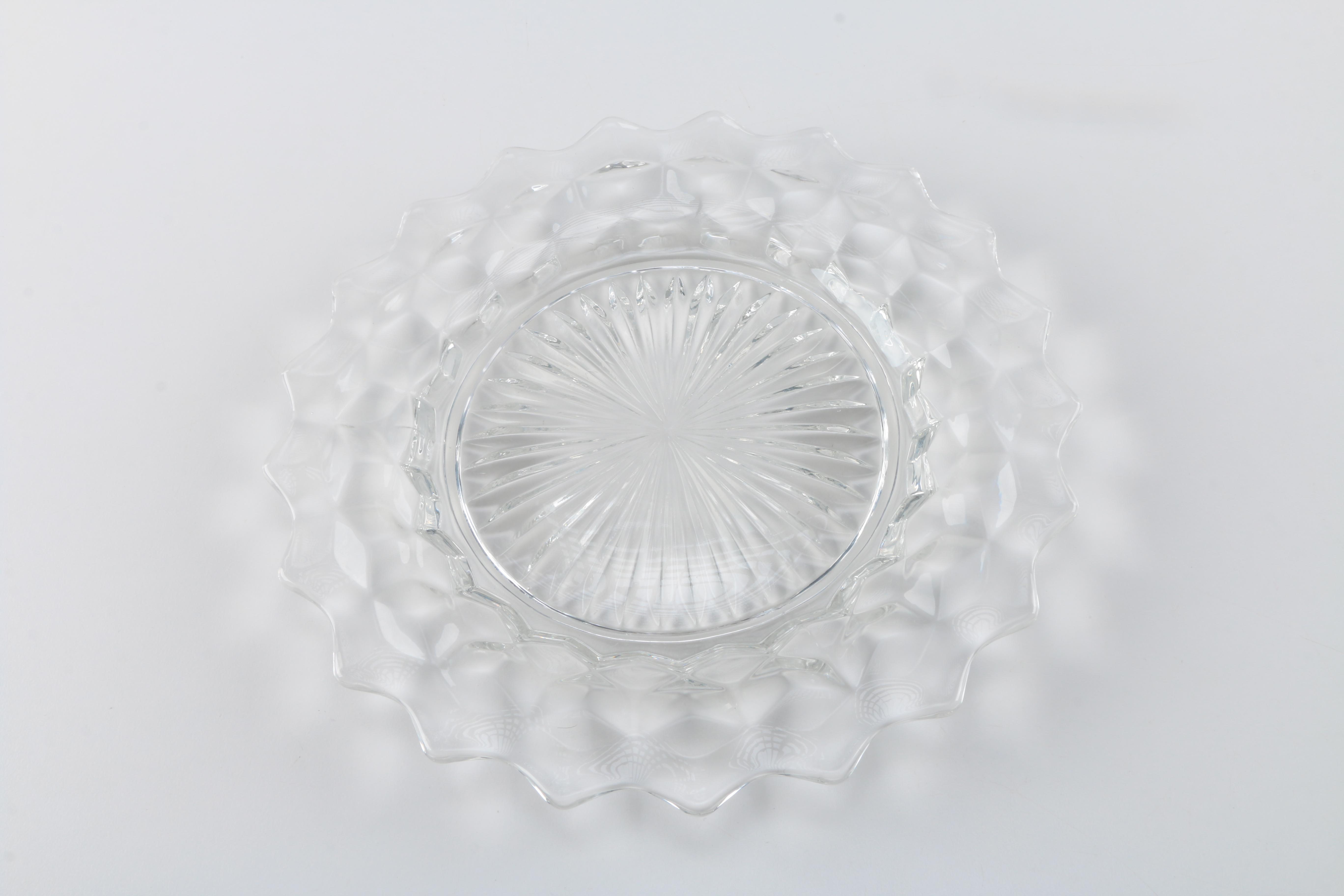 Collection of Fostoria Style Snack Set