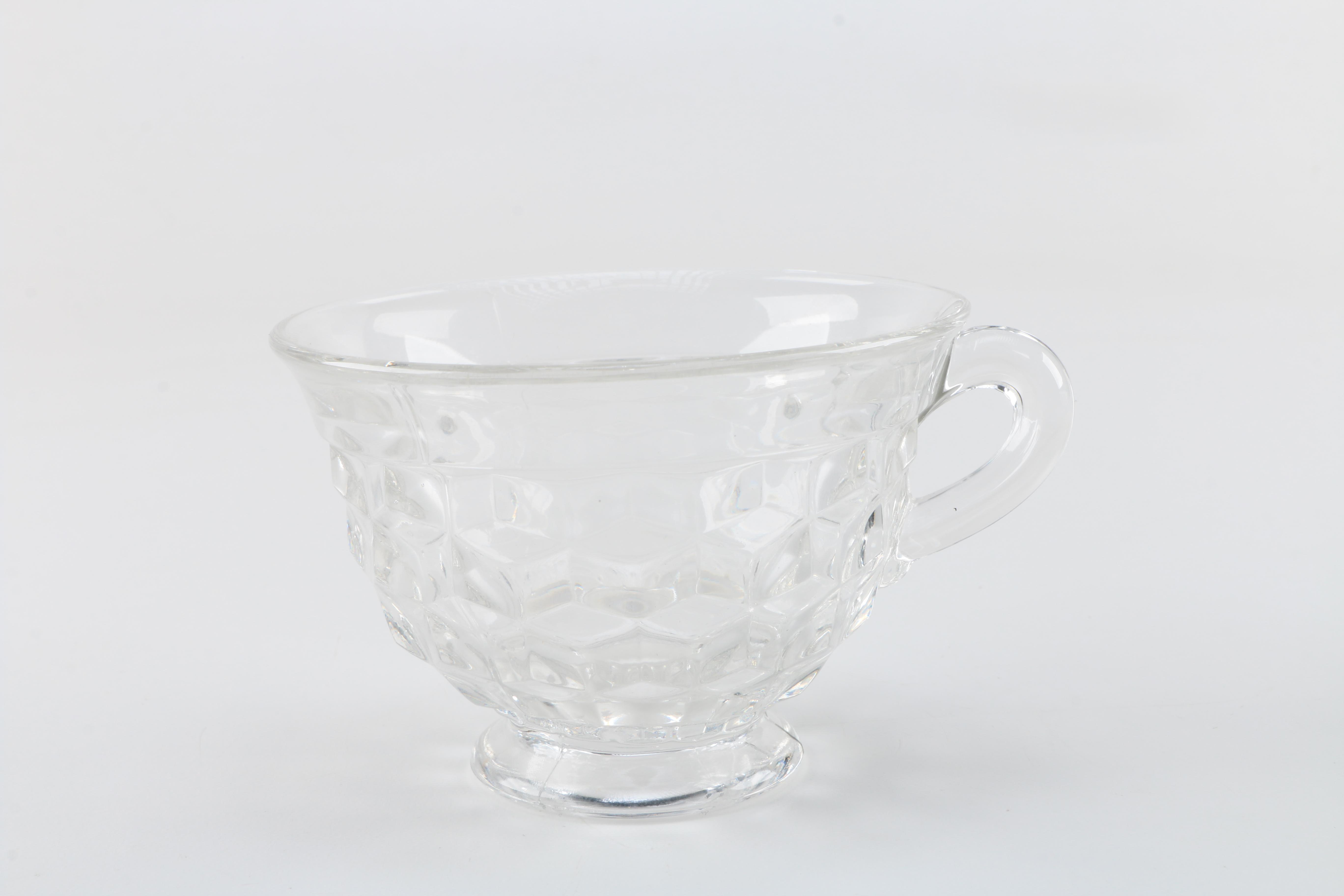 Collection of Fostoria Style Snack Set