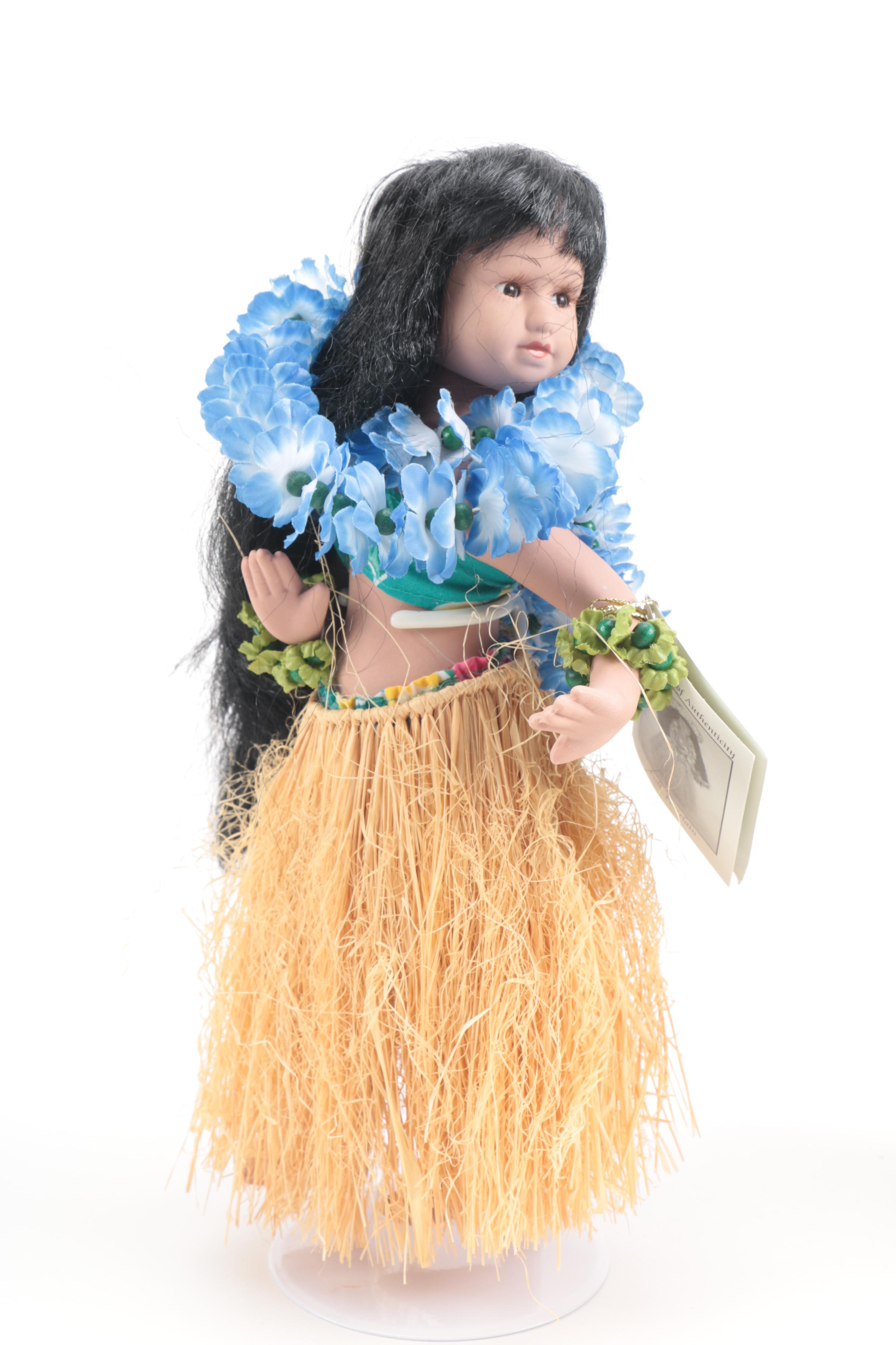 Milestone Hula Dancer Porcelain Dolls