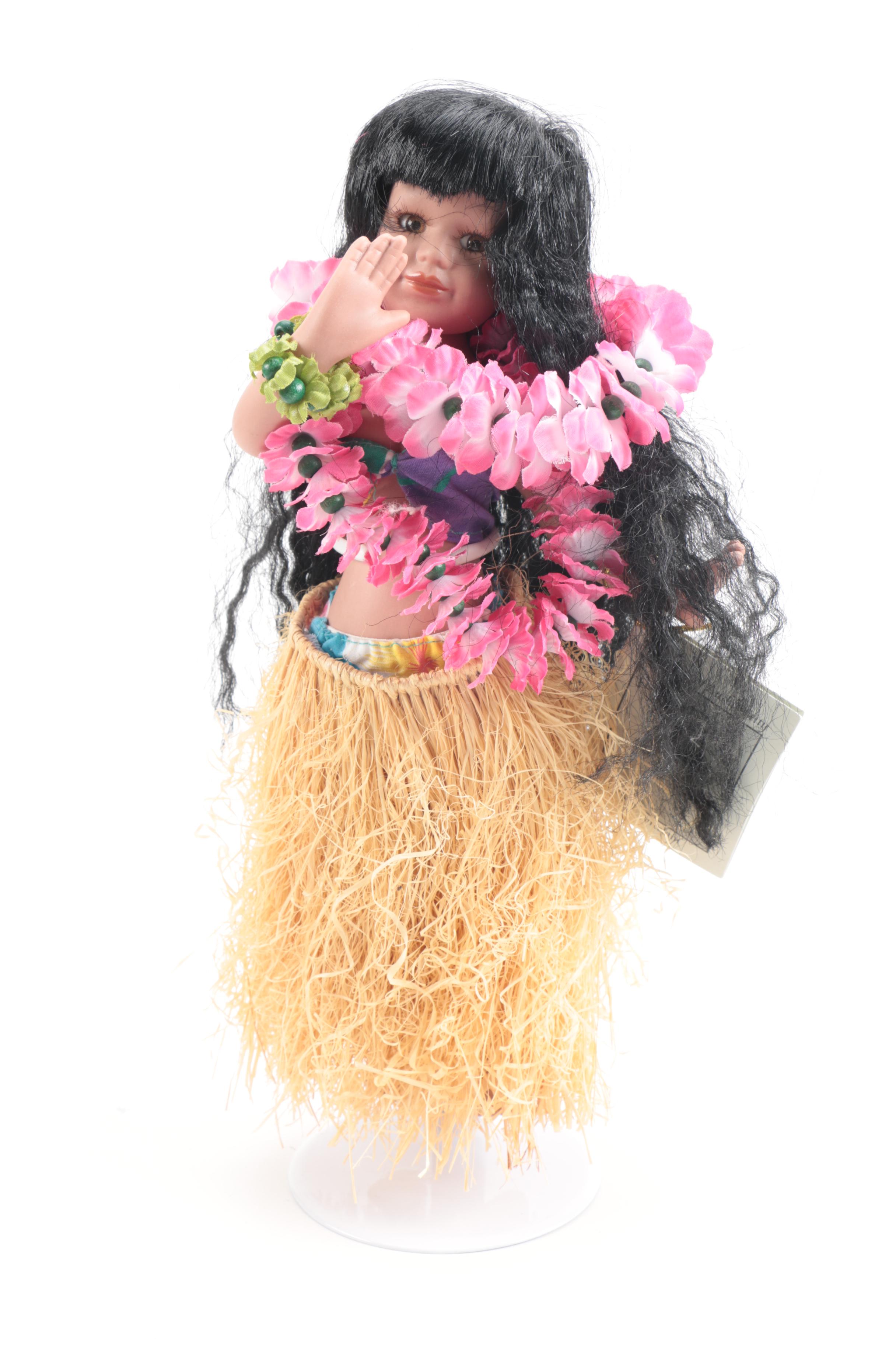 Milestone Hula Dancer Porcelain Dolls