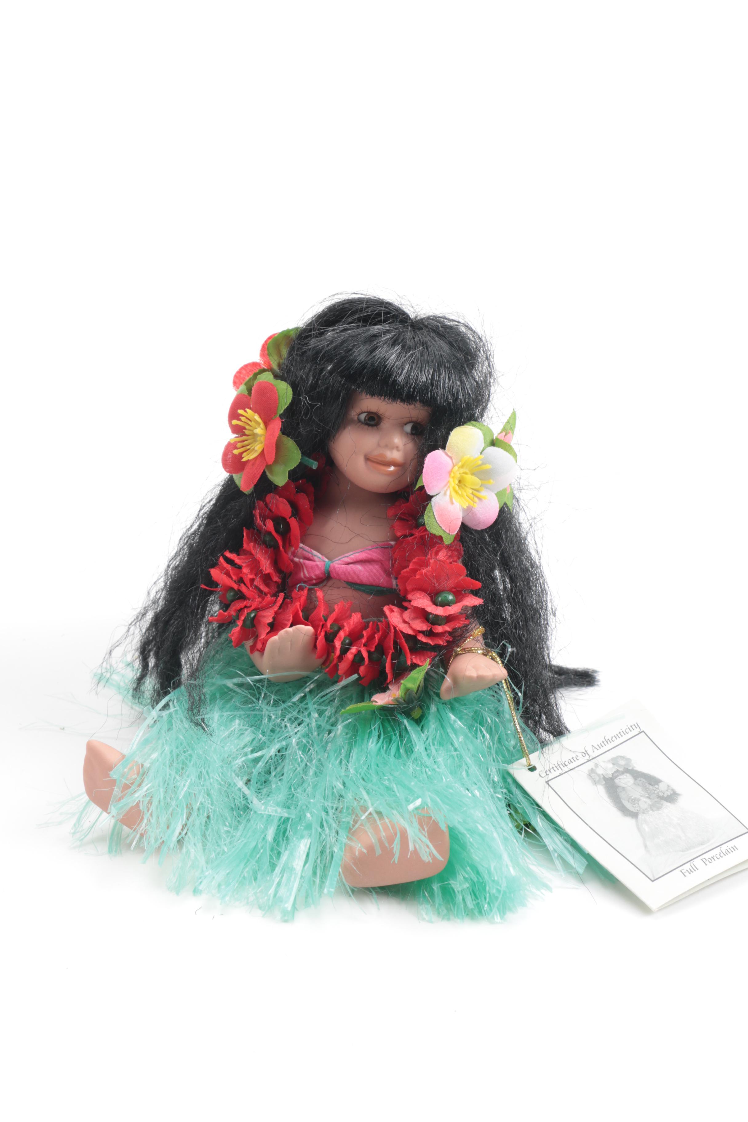 Milestone Hula Dancer Porcelain Dolls