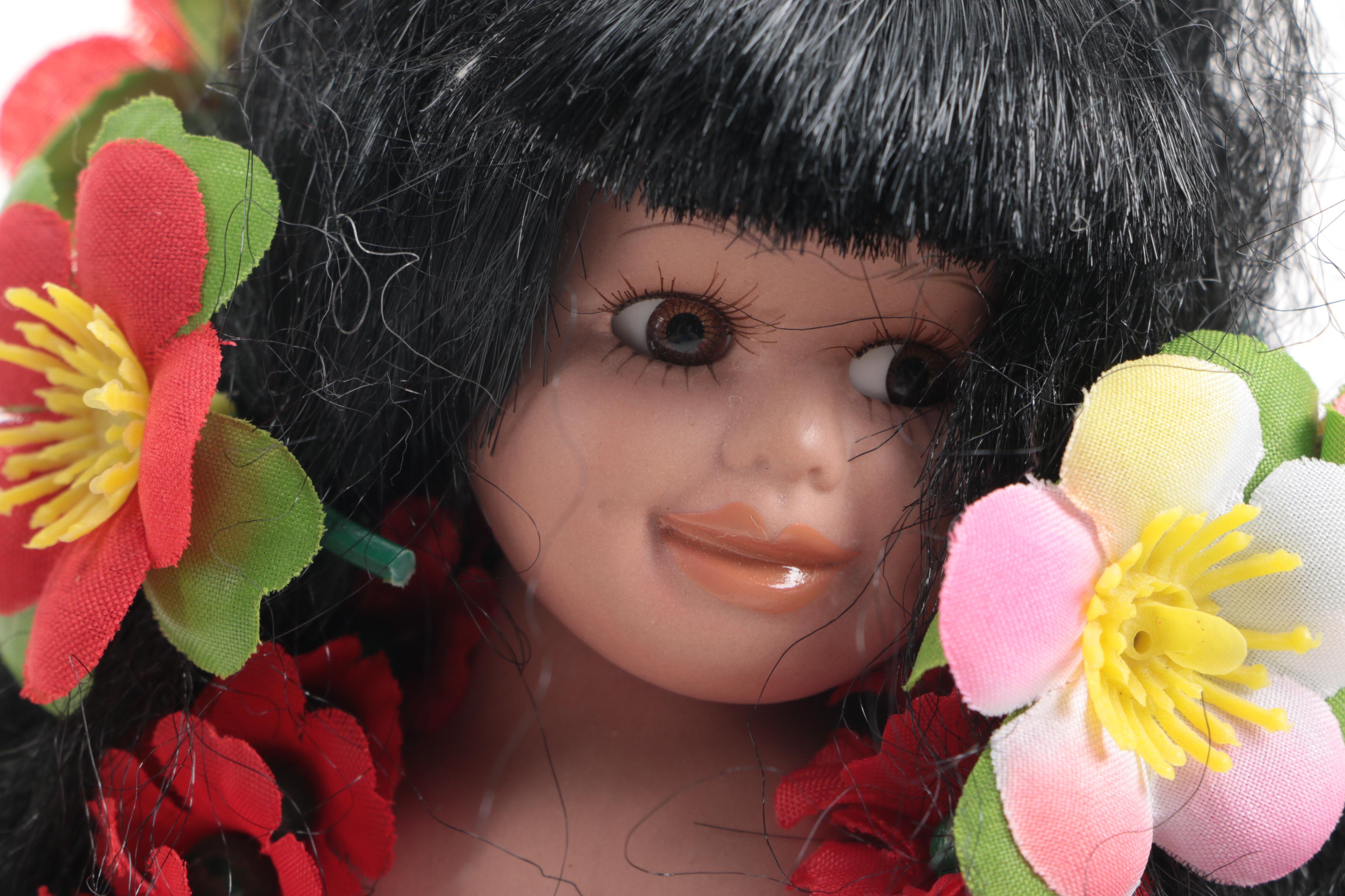 Milestone Hula Dancer Porcelain Dolls