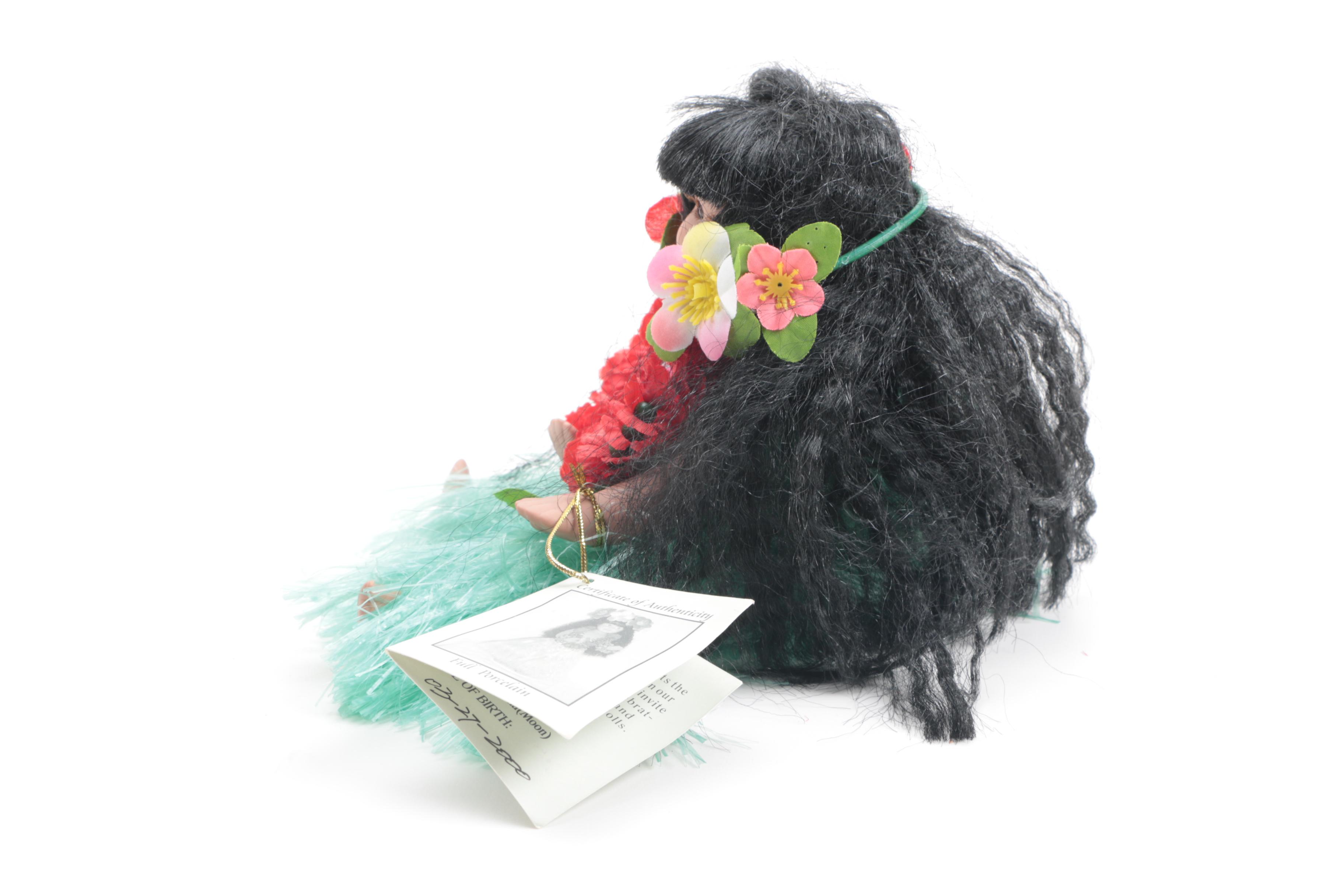 Milestone Hula Dancer Porcelain Dolls