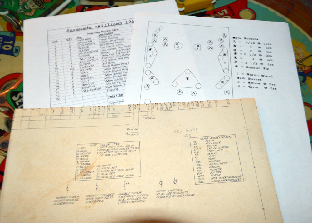 1960 Williams Electronic Mfg. Co. "Serenade" Pinball Machine