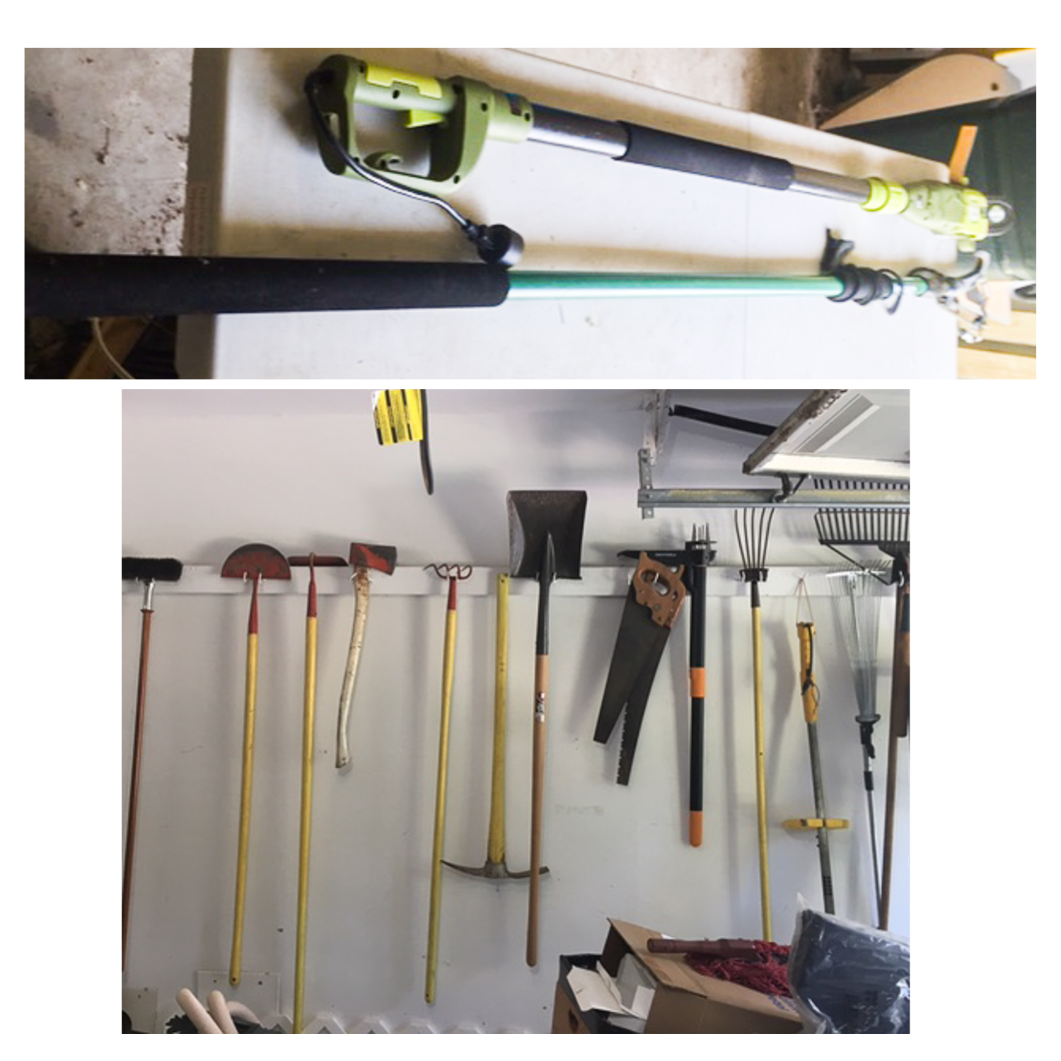 Extension Pole Chain Saw, Extension Tree Trimmer & Assortment of Lawn Tools