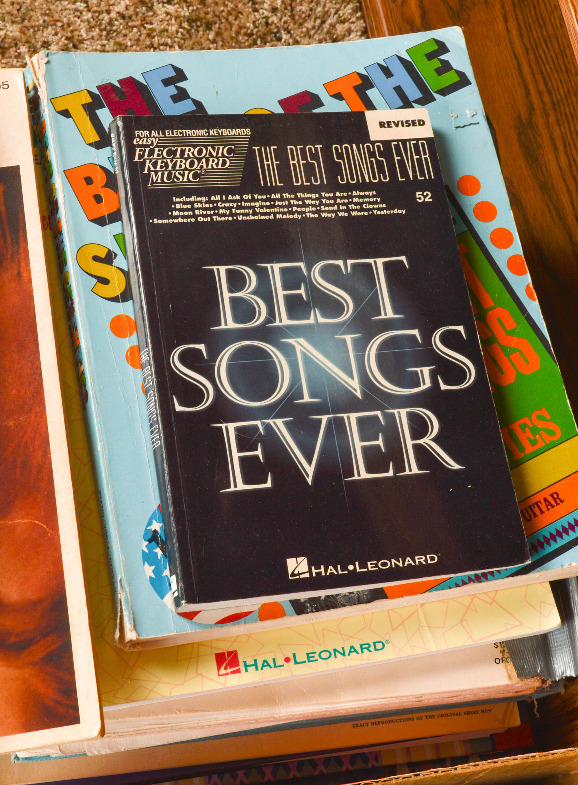 Rock, Pop and Vintage Sheet Music For Piano, Vocal and Guitar