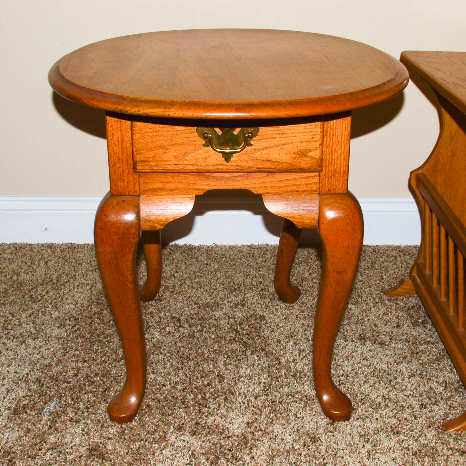 Broyhill End Table With Lamp Table