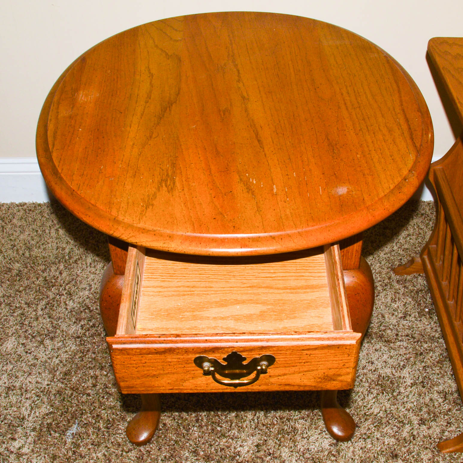 Broyhill End Table With Lamp Table