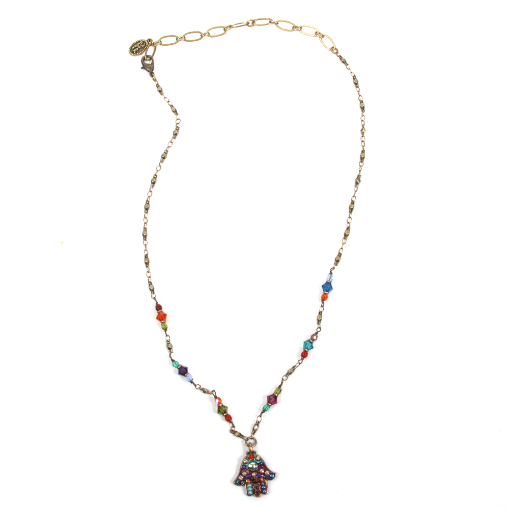 Michal Golan Gold Plated Hamsa Necklace