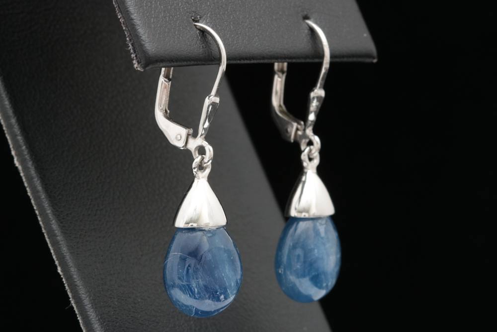 Sterling Silver Kyanite Drop Earrings
