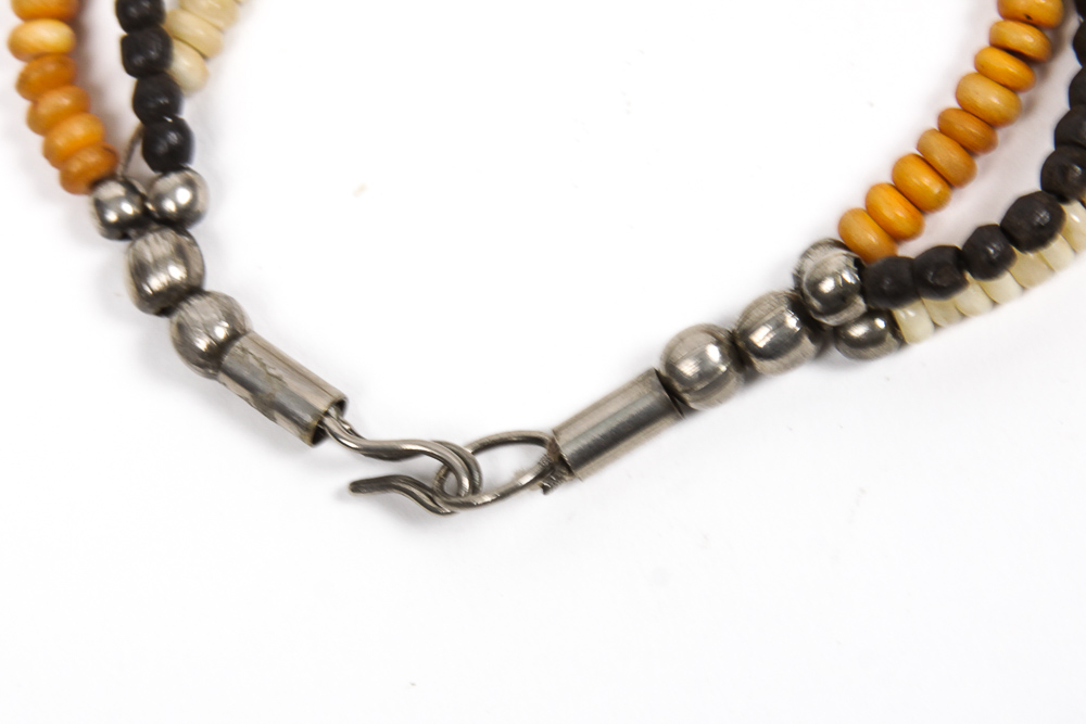 Wood and Bone Beaded Necklace