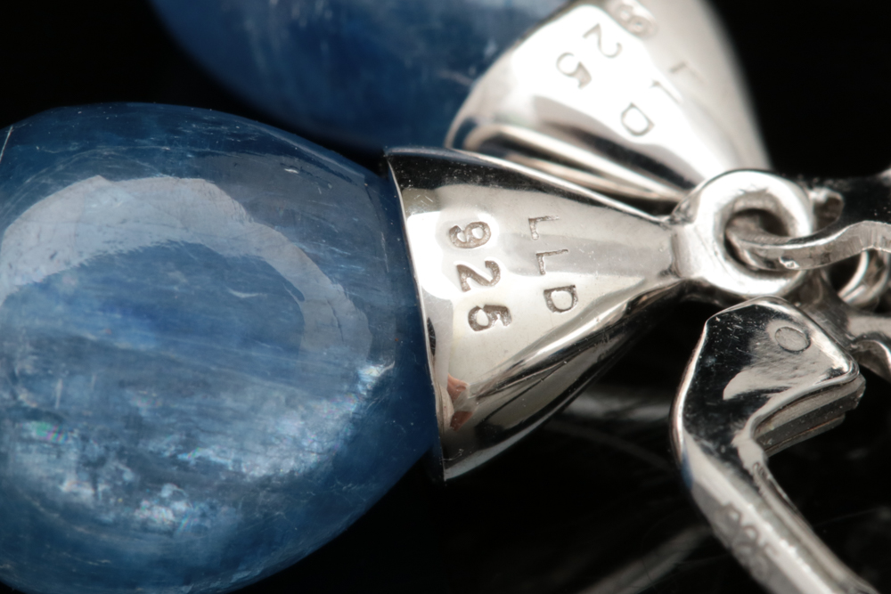 Sterling Silver Kyanite Drop Earrings