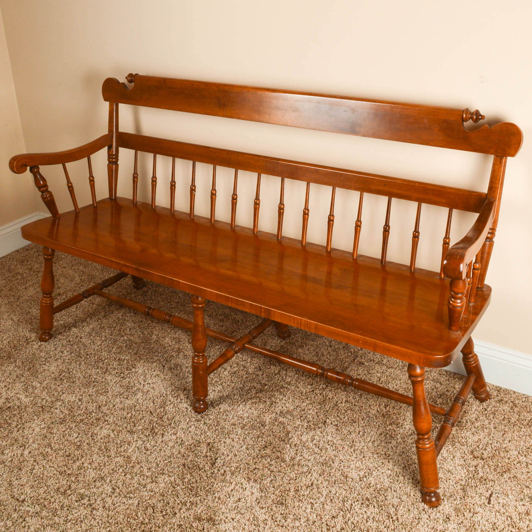 Early American-Style Maple Bench