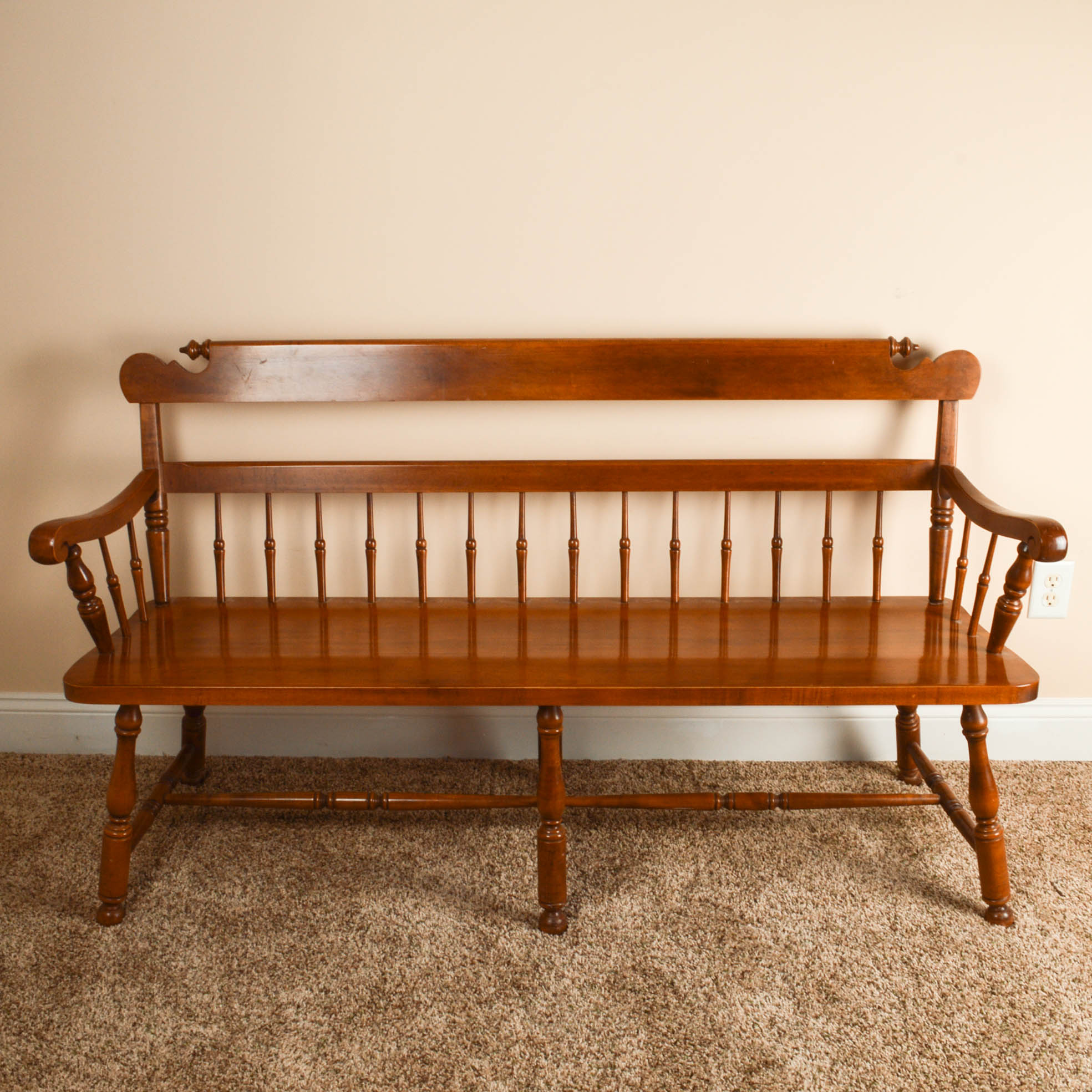 Early American-Style Maple Bench