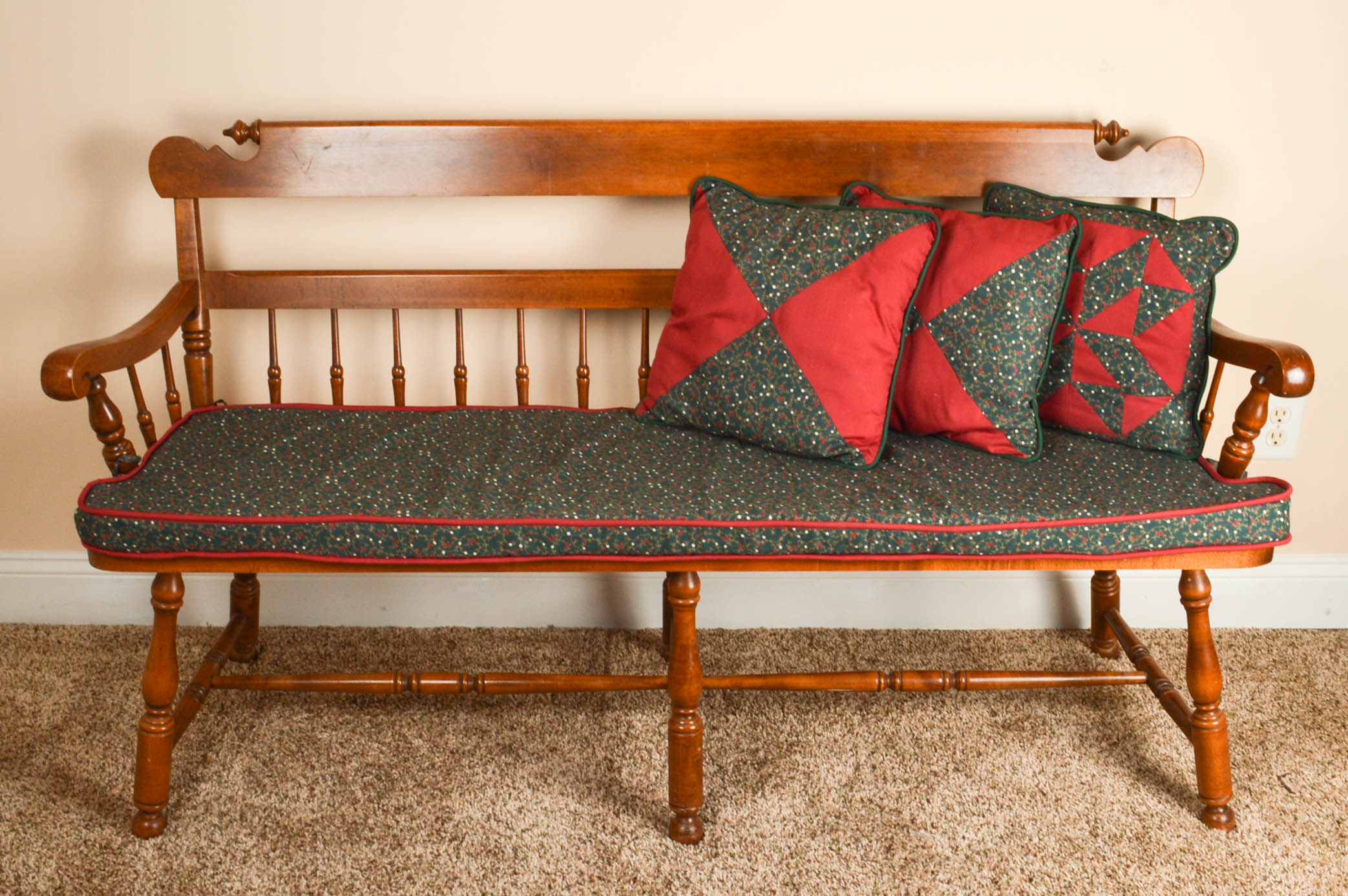 Early American-Style Maple Bench