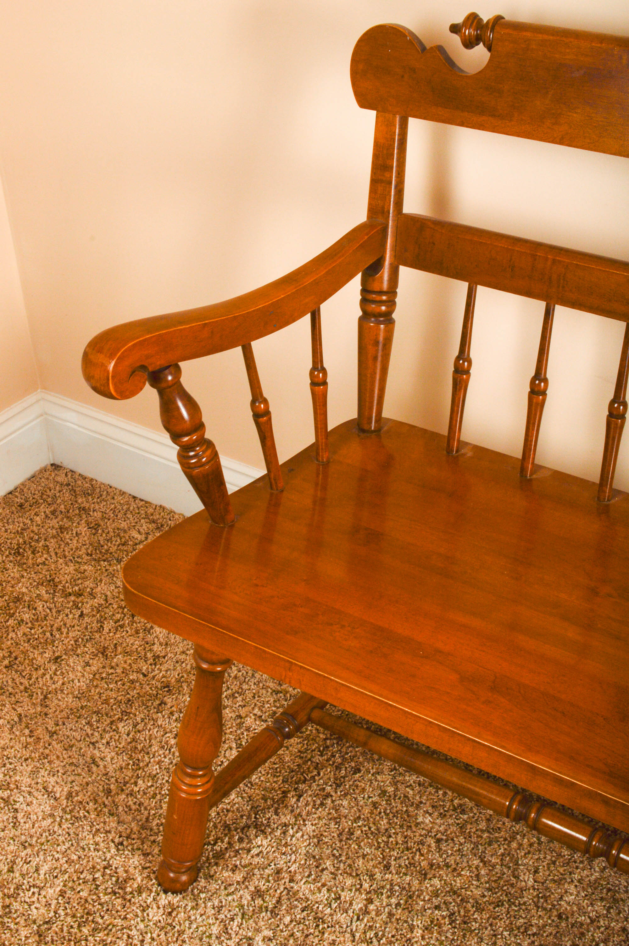 Early American-Style Maple Bench