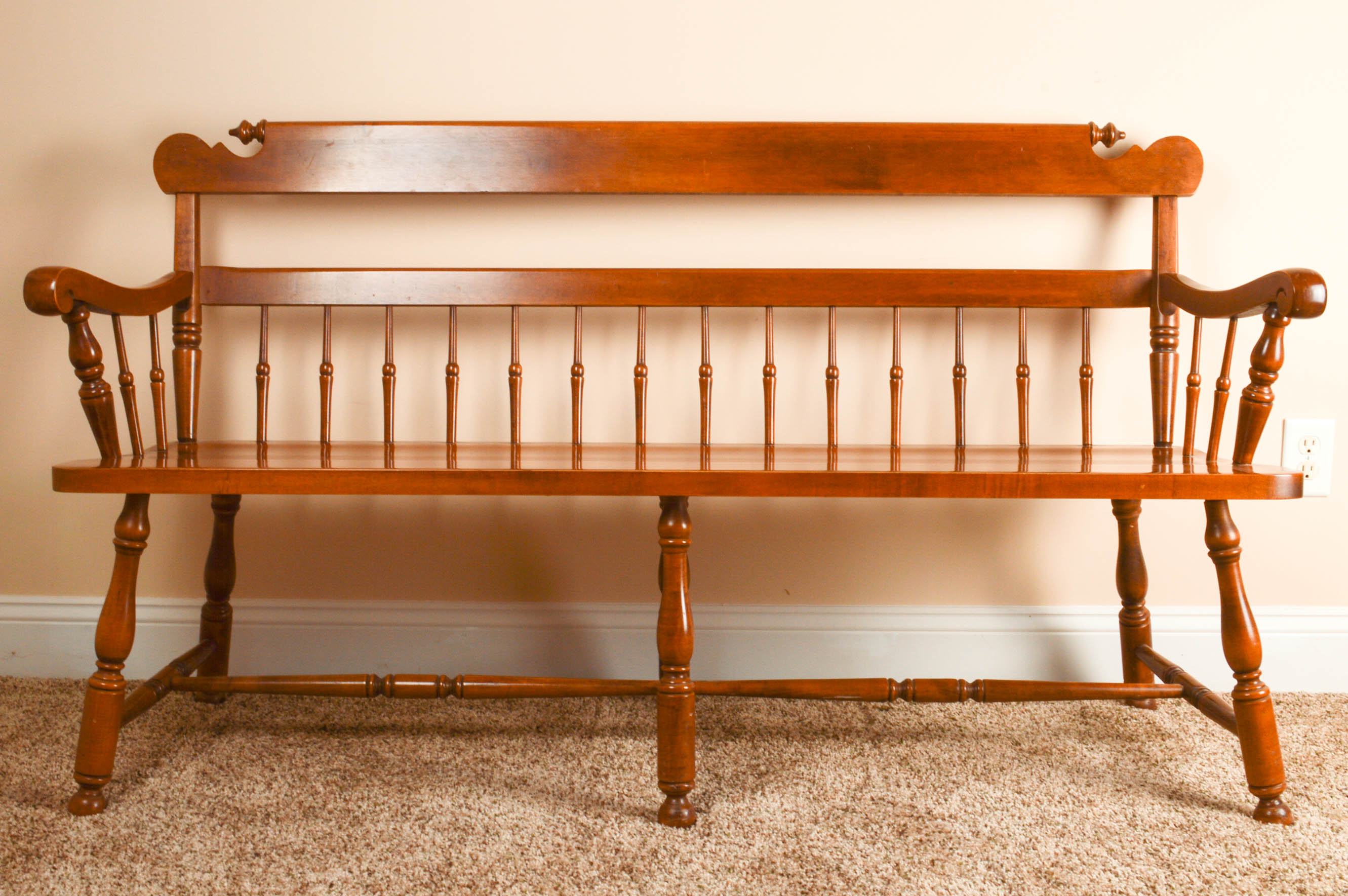 Early American-Style Maple Bench