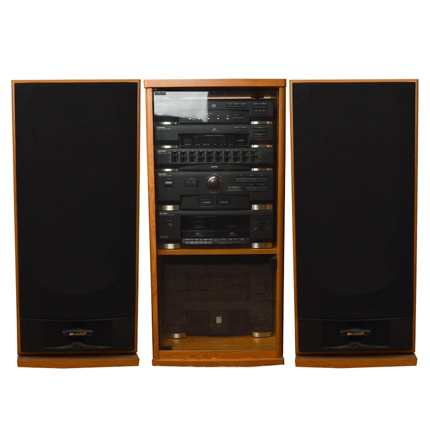 Sharp Stereo Components, Cabinet and Floor Speakers