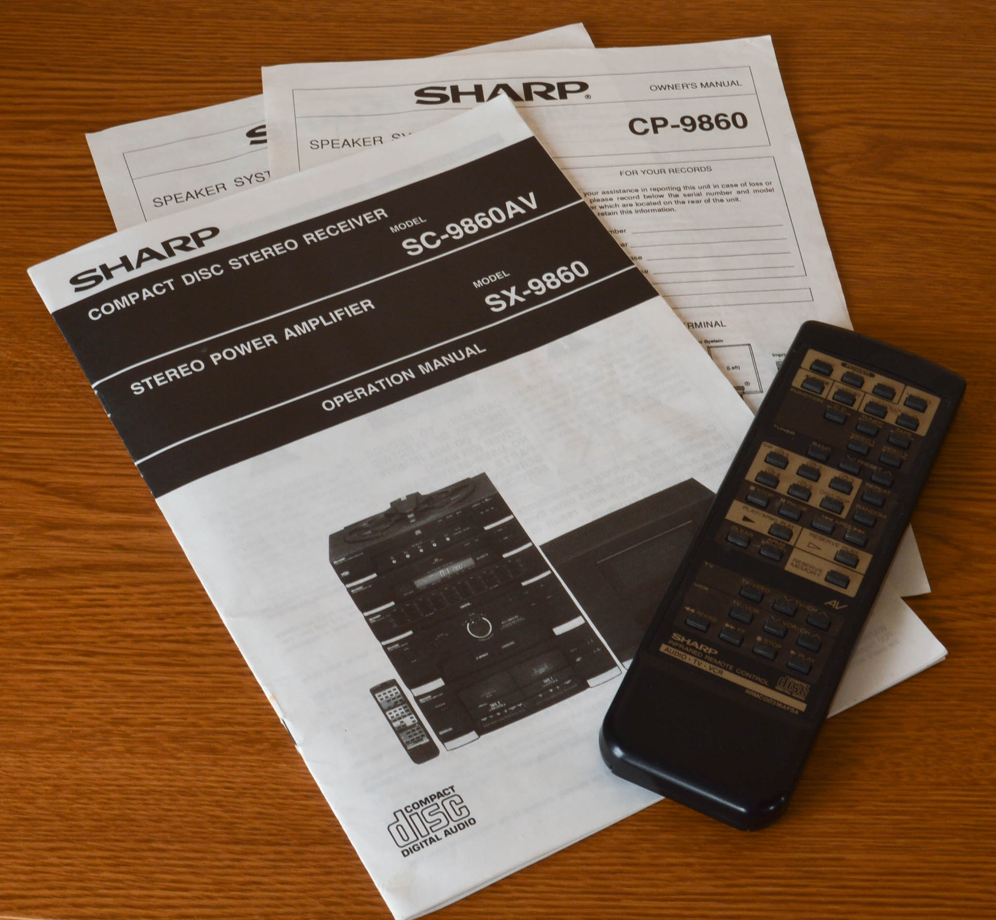 Sharp Stereo Components, Cabinet and Floor Speakers