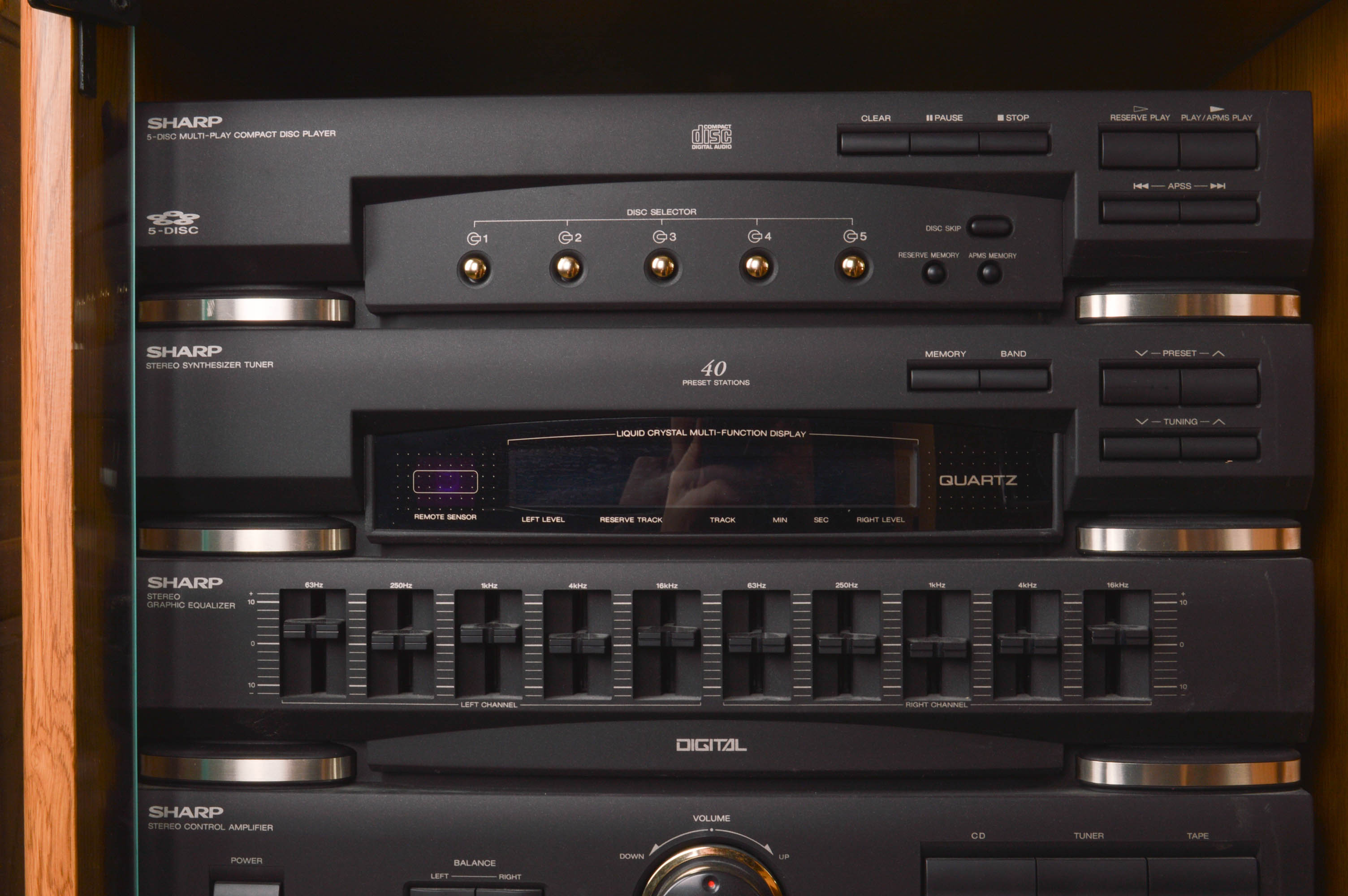 Sharp Stereo Components, Cabinet and Floor Speakers