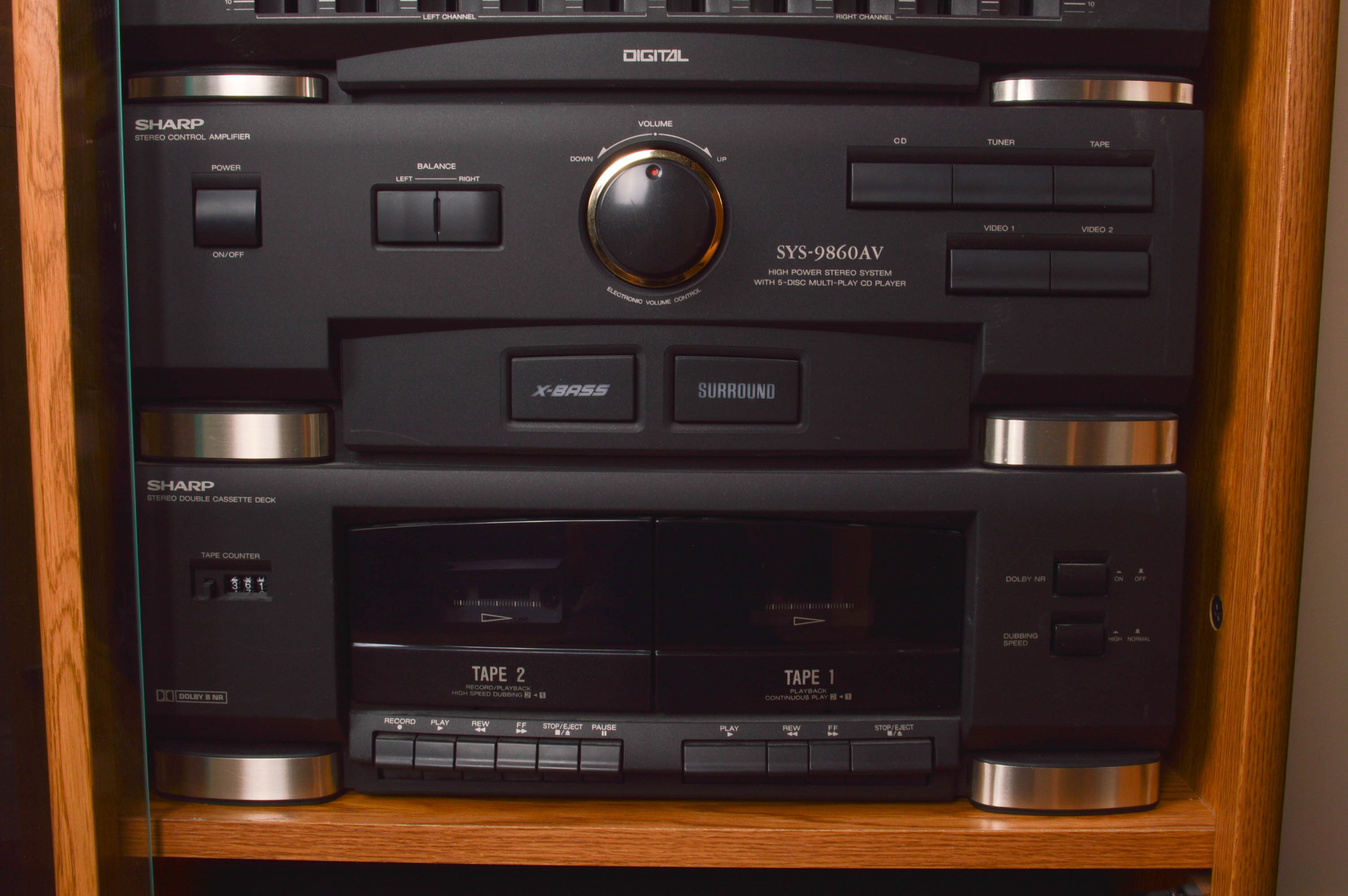 Sharp Stereo Components, Cabinet and Floor Speakers