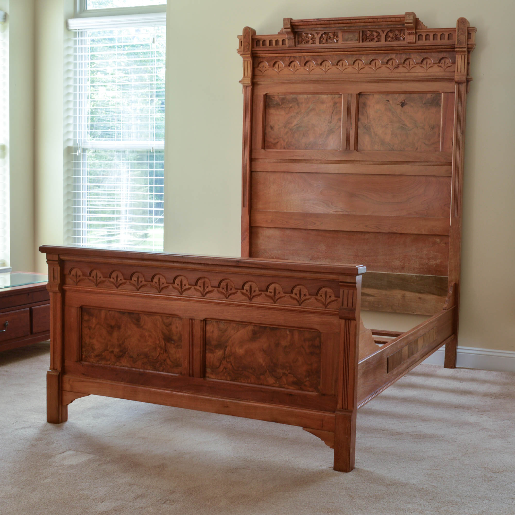 Antique Eastlake Full Size Bed Frame