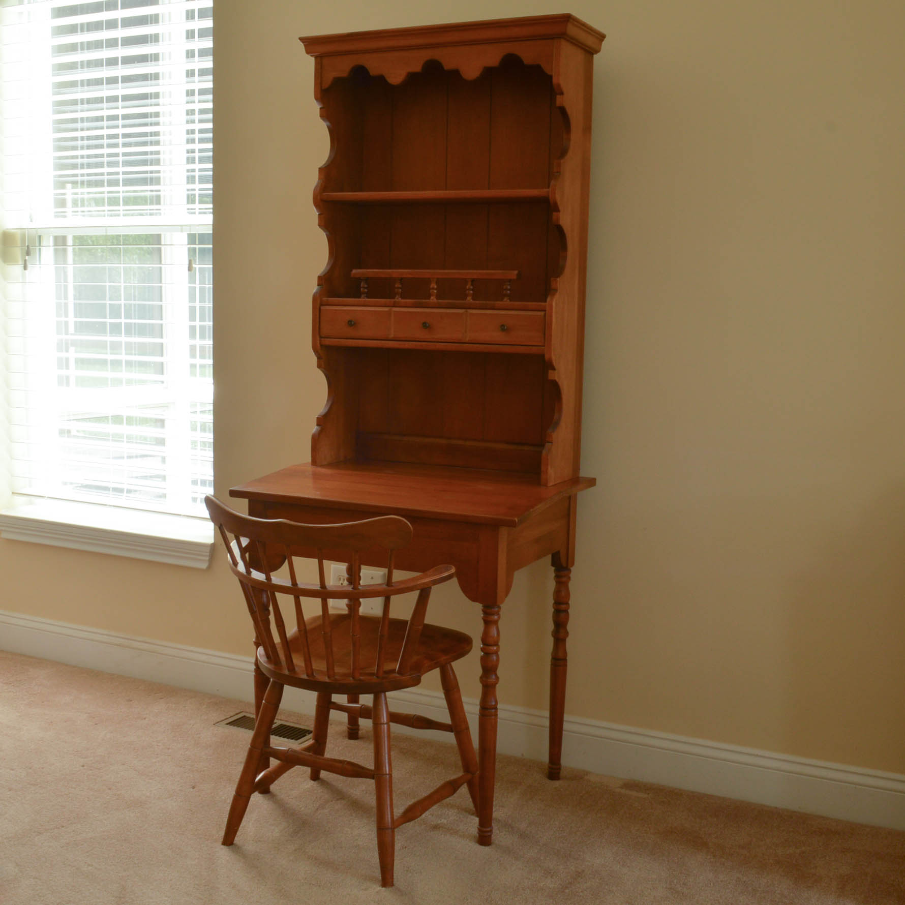 Vintage Maple Desk and Chair