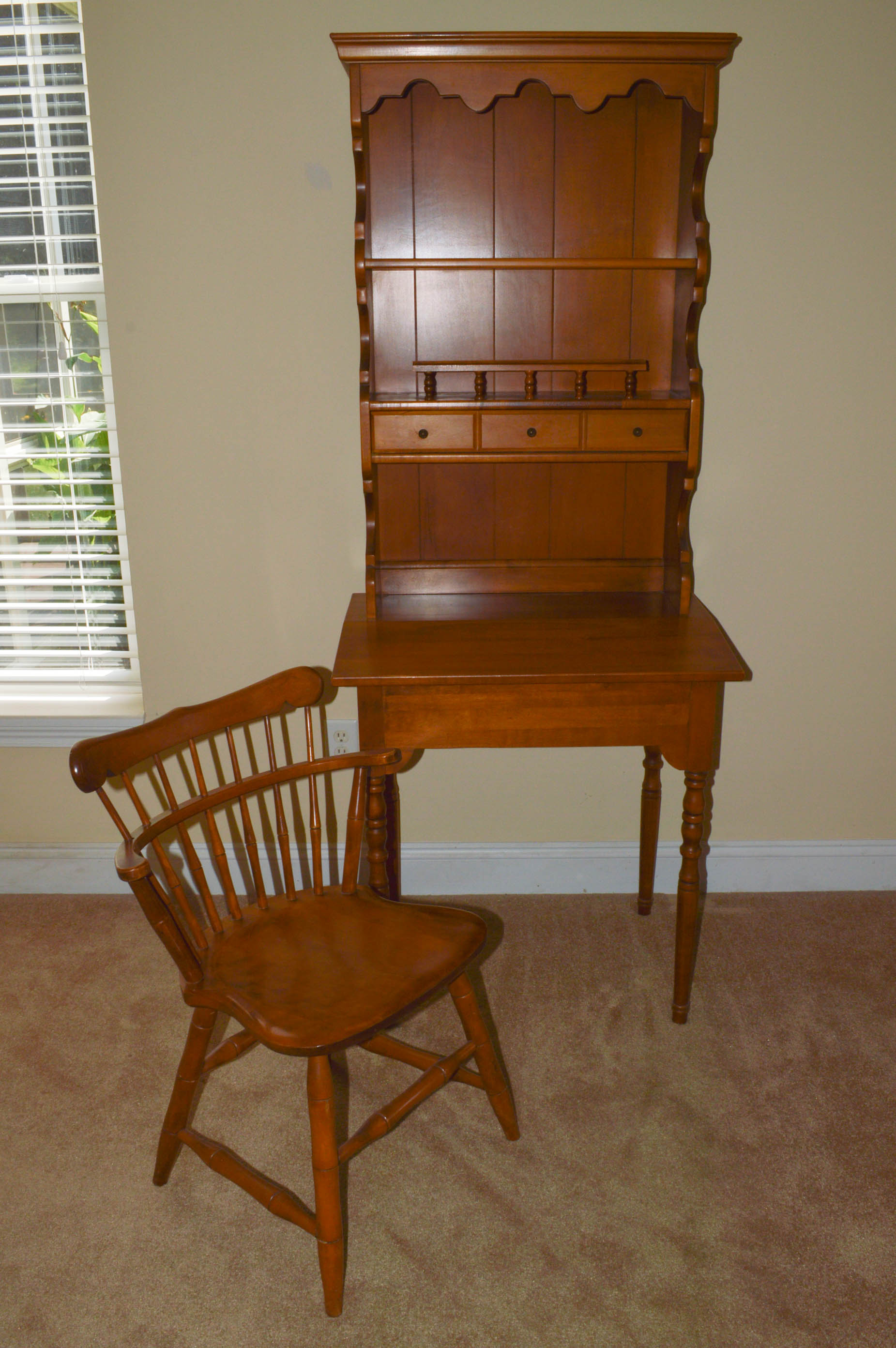 Vintage Maple Desk and Chair