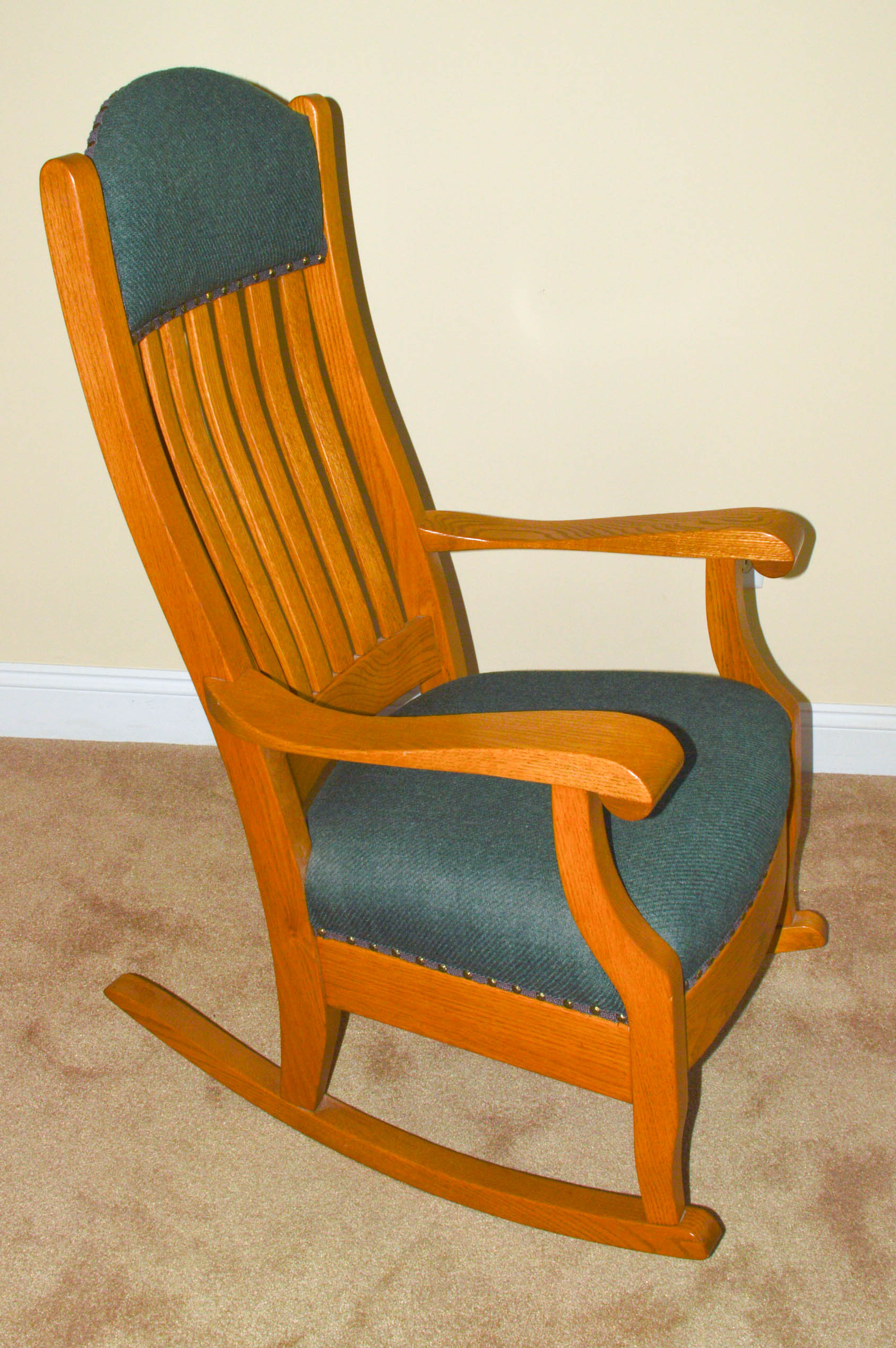Honey Oak Rocker and Footstool