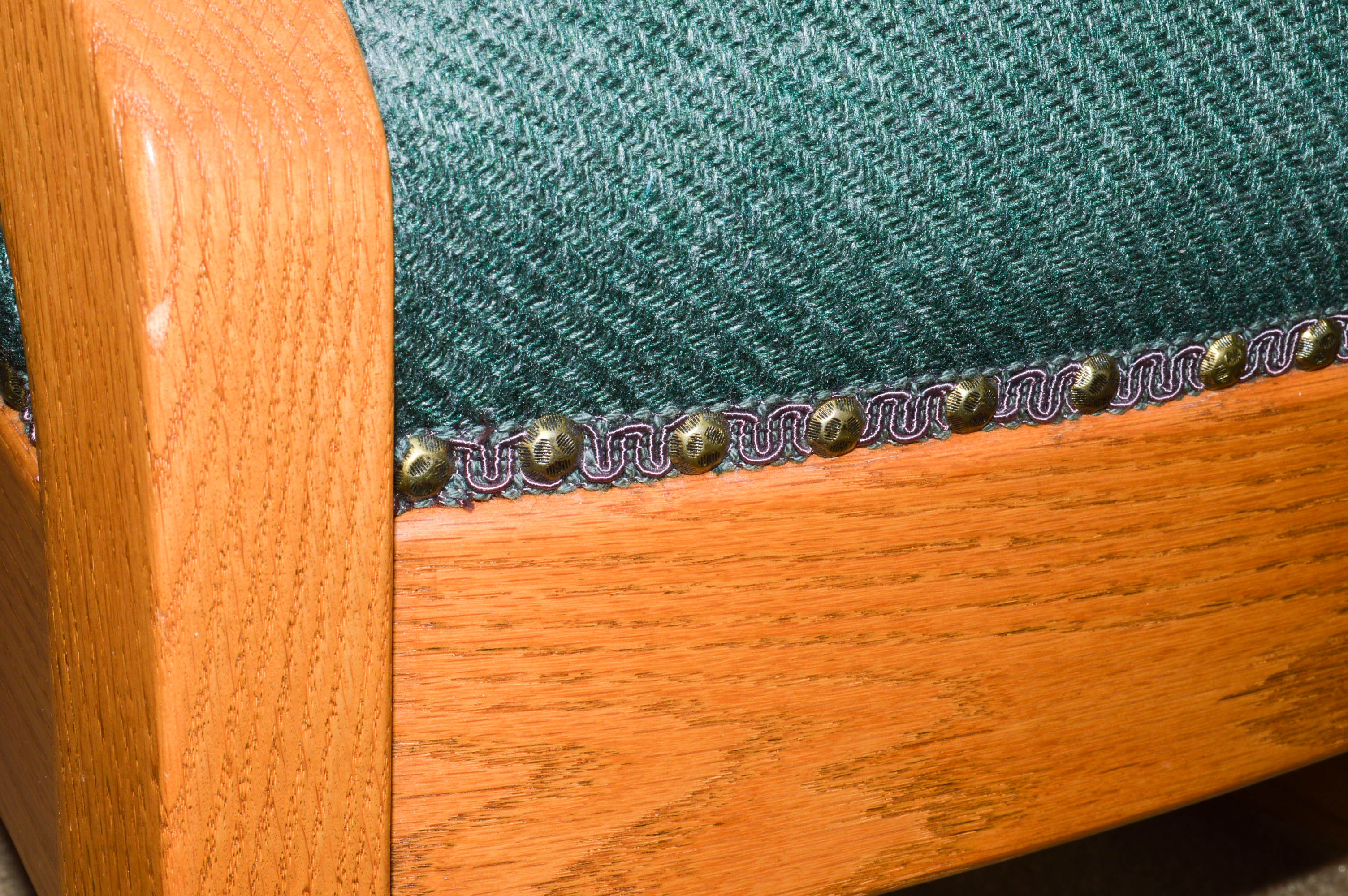 Honey Oak Rocker and Footstool