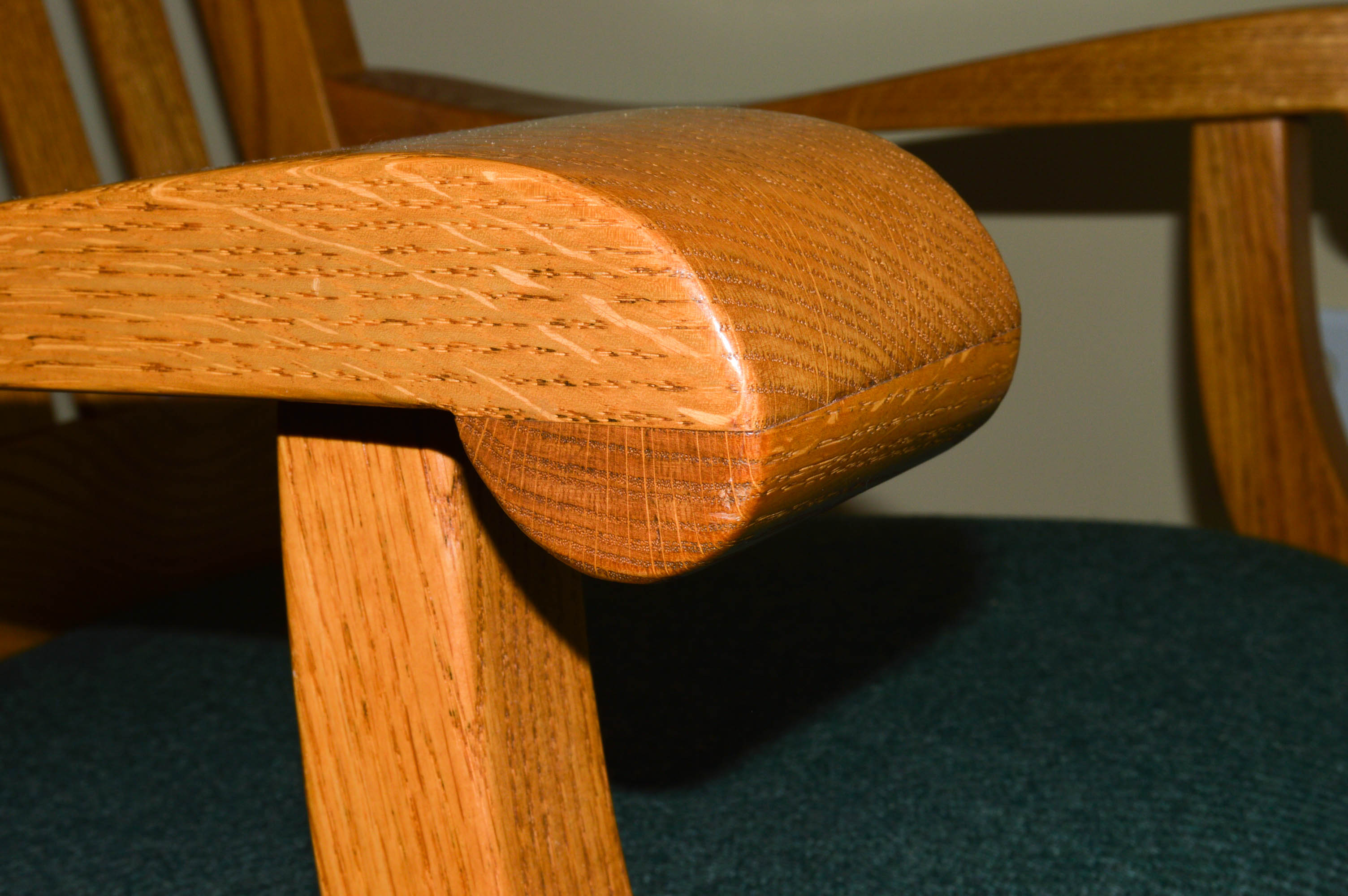 Honey Oak Rocker and Footstool