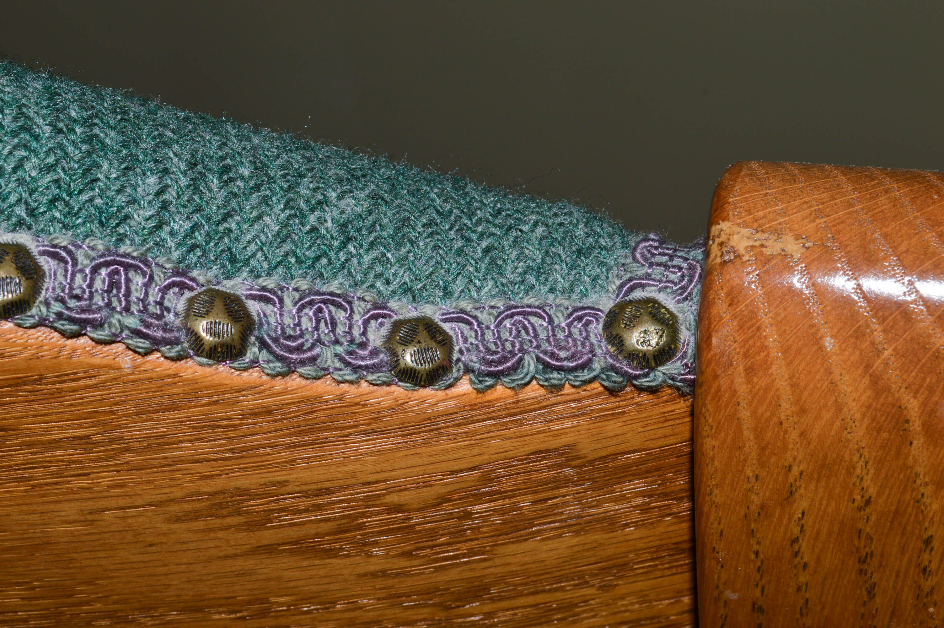 Honey Oak Rocker and Footstool