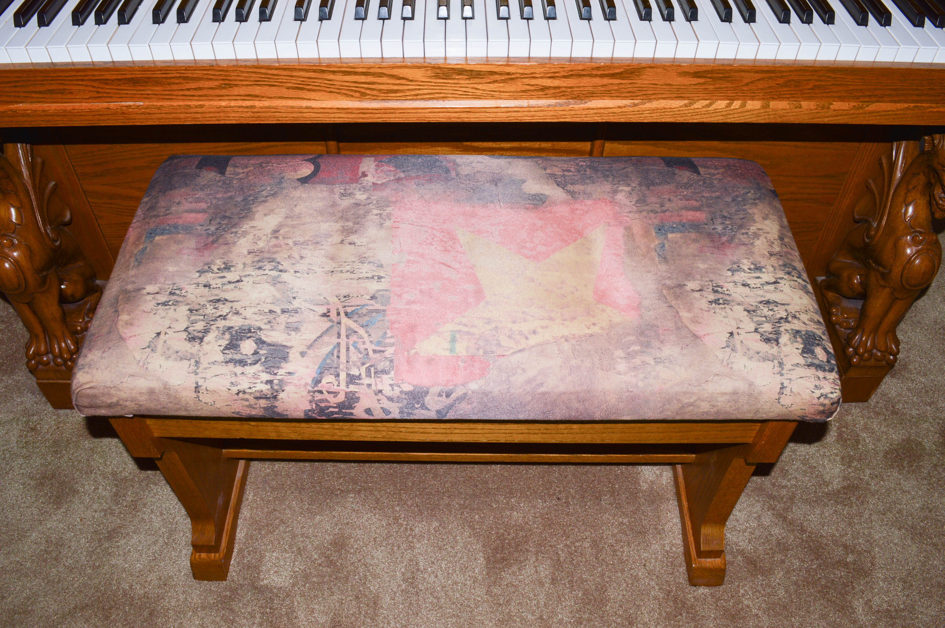 Baldwin Classic Oak Player Piano and Bench