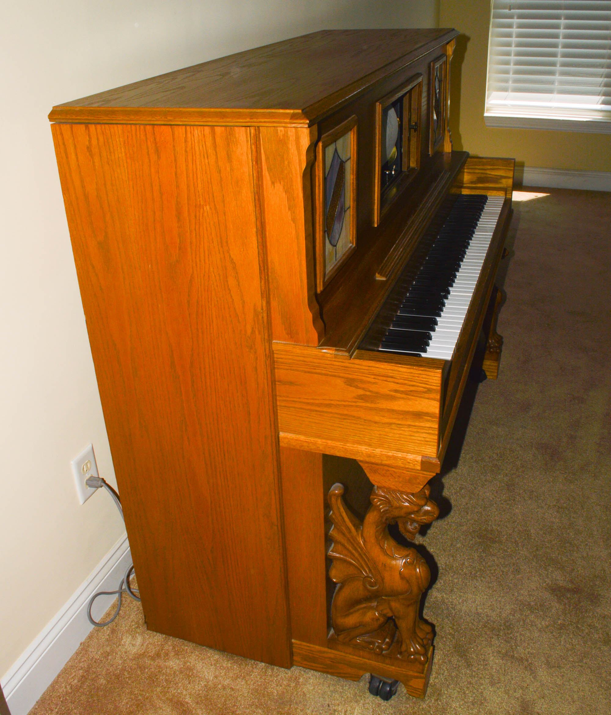 Baldwin Classic Oak Player Piano and Bench