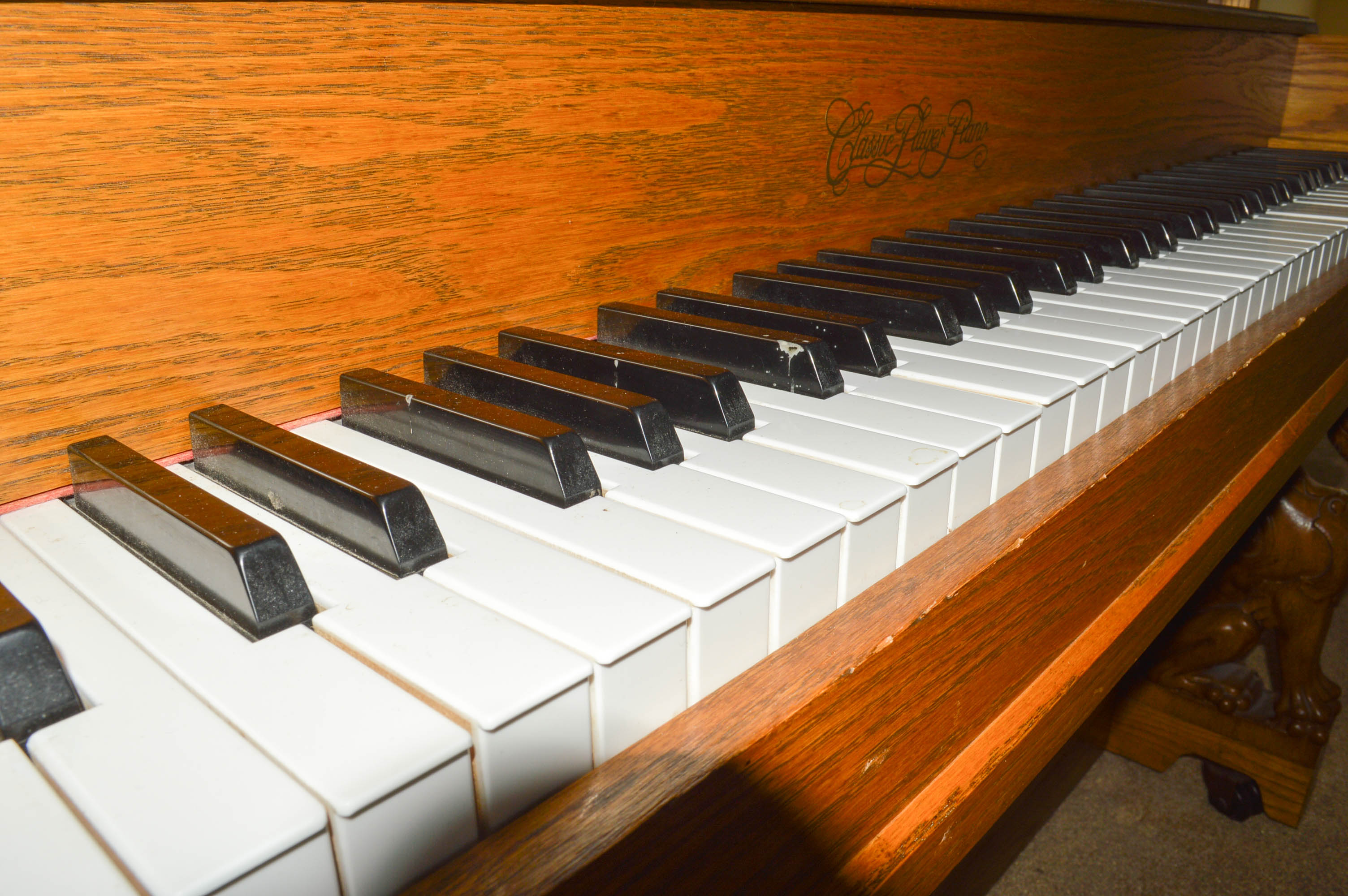 Baldwin Classic Oak Player Piano and Bench