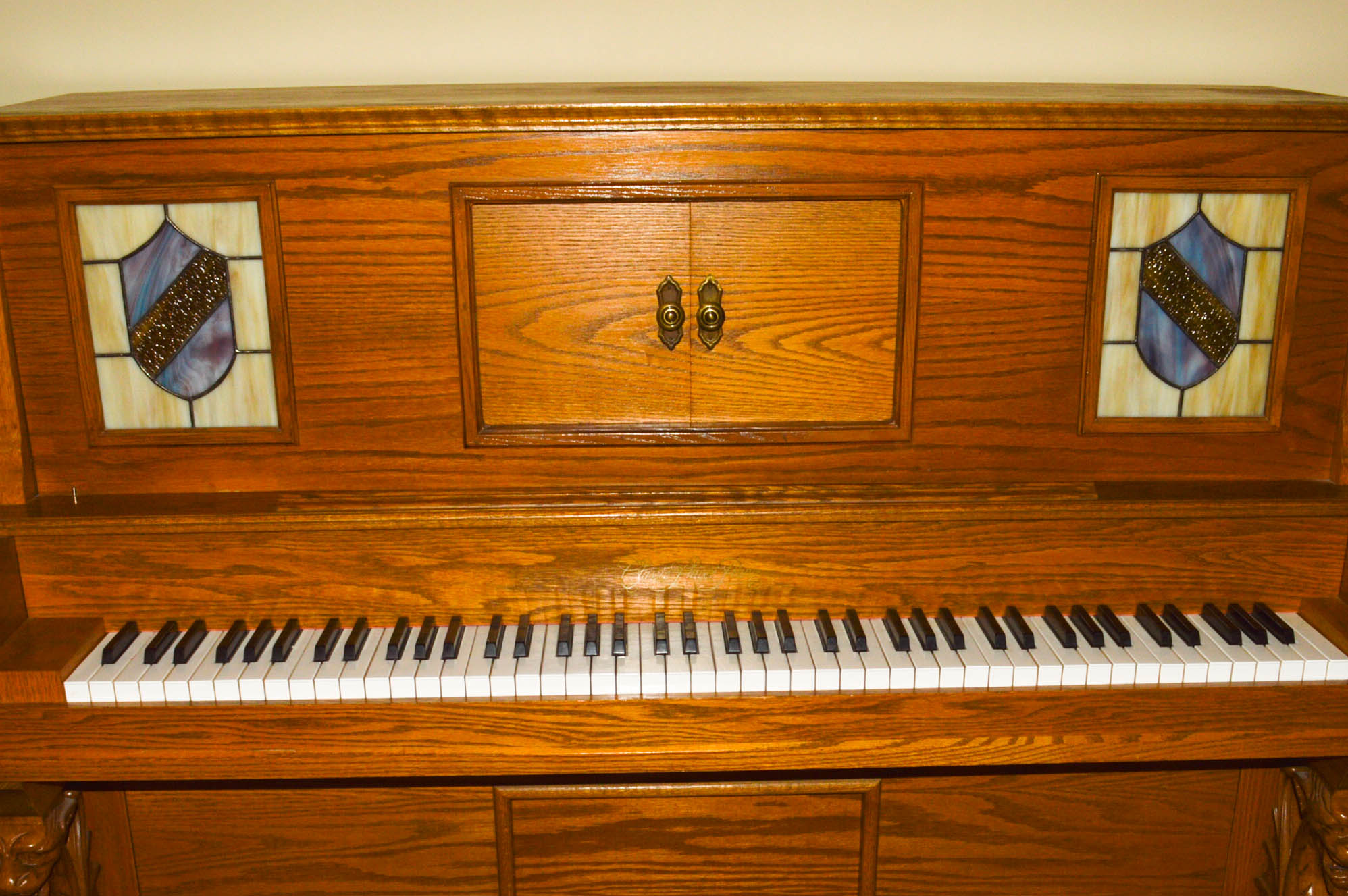 Baldwin Classic Oak Player Piano and Bench