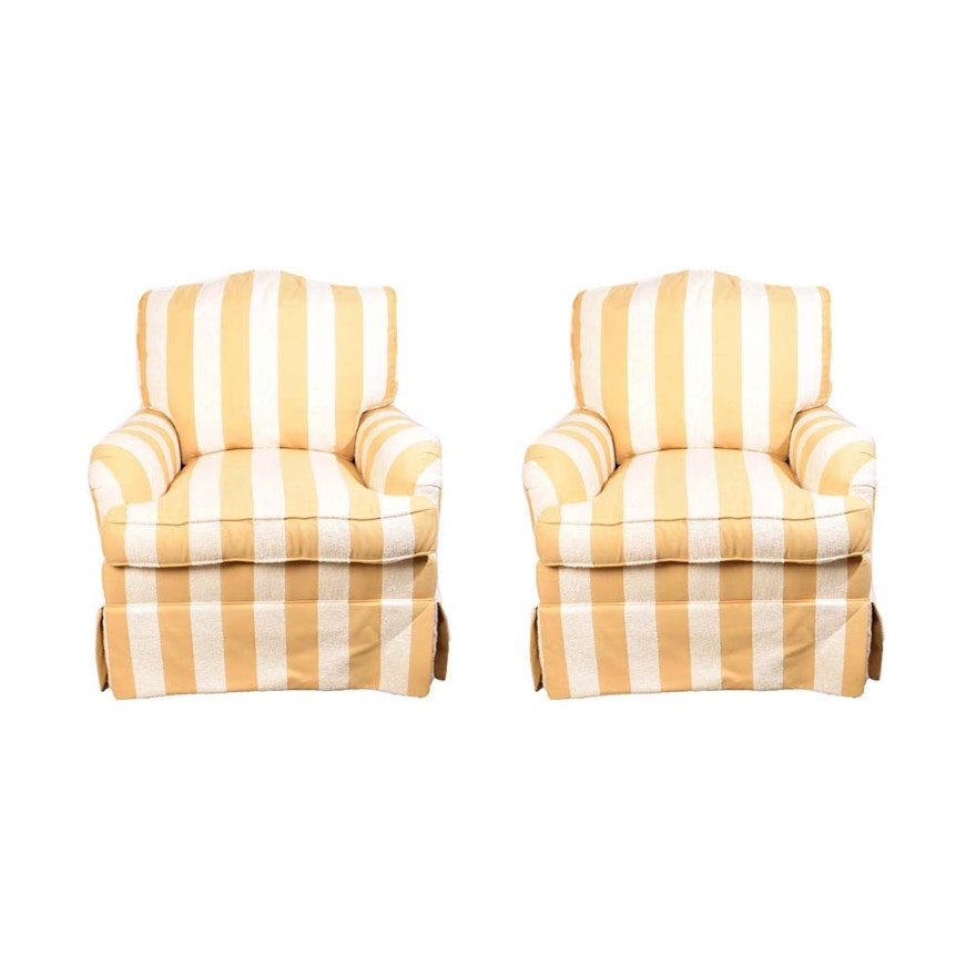 Upholstered Armchairs by Charles Stewart Company
