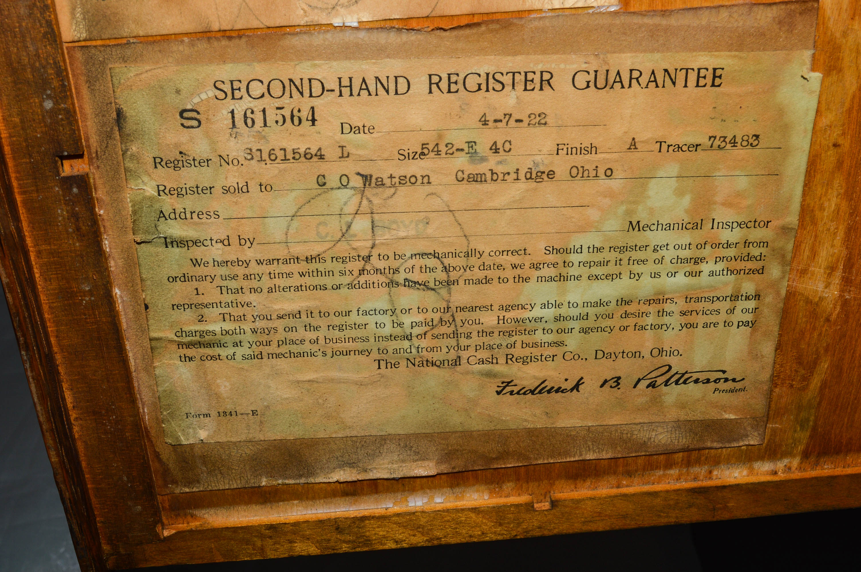 1912 National Cash Register