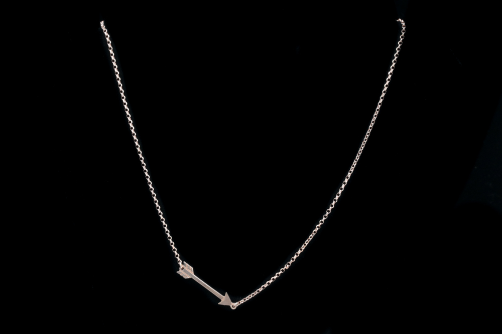 Rose Gold Plated Sterling Silver Arrow Chain Necklace