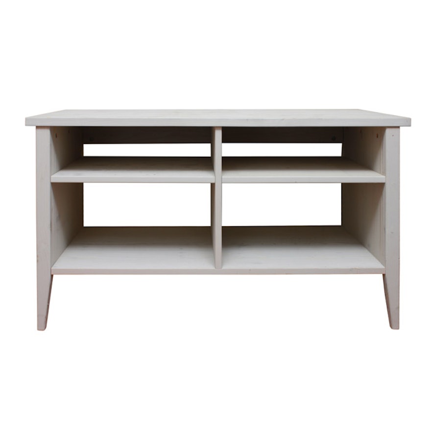 White Wooden Entertainment Stand