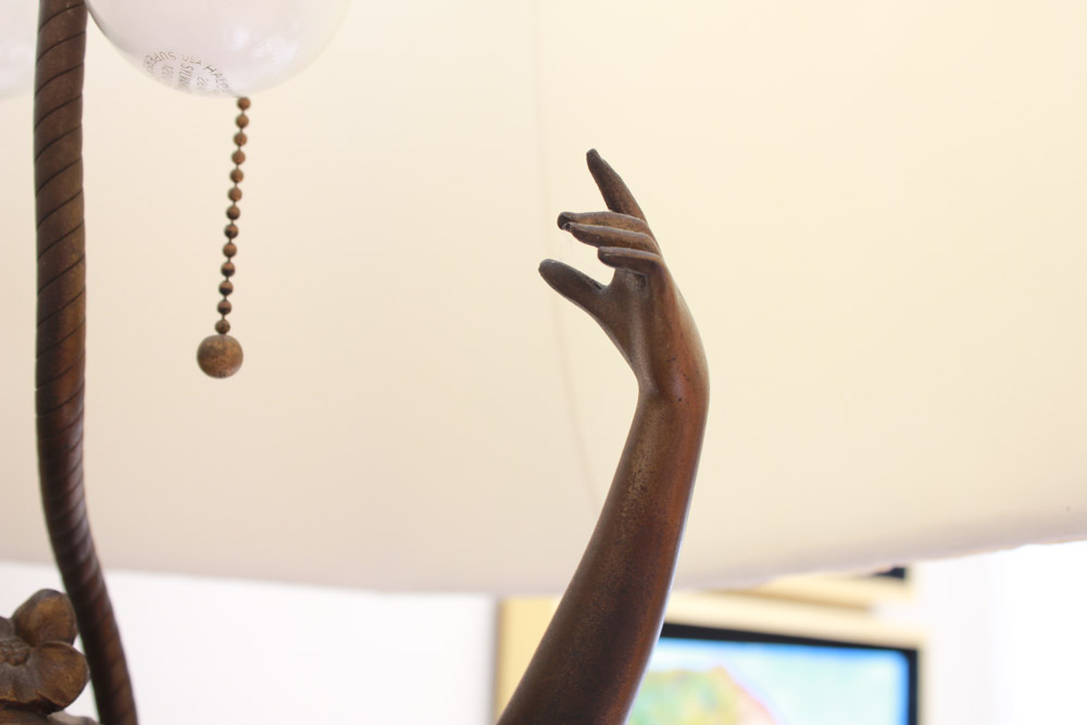 Julien Caussé Art Nouveau Style Figural Lamp