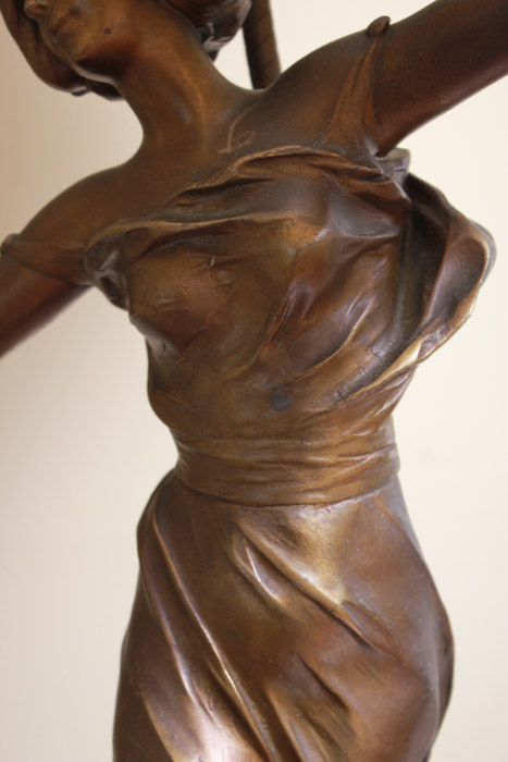 Julien Caussé Art Nouveau Style Figural Lamp